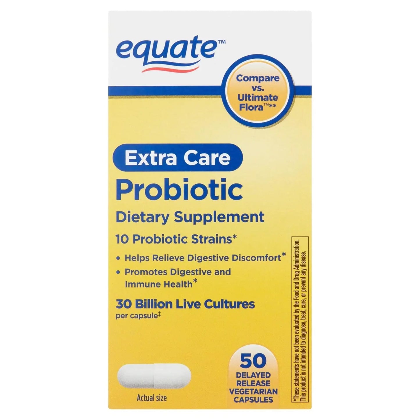 Bio360 Probiotic Dietary Supplement, Delayed Release Vegetarian Capsules, 50 Count, 30 Billion Live Cultures, 10 Probiotic Strains