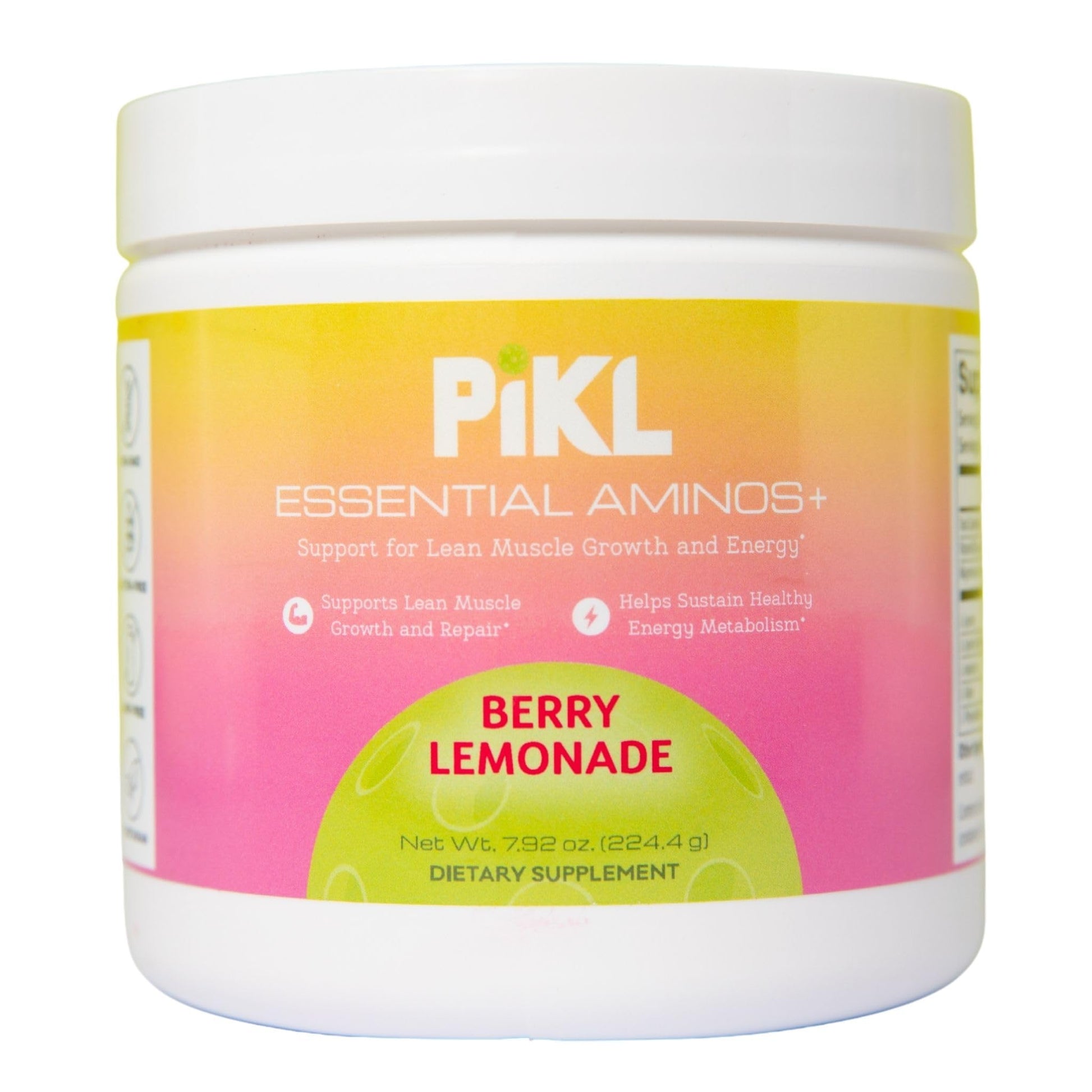 PiKL Nutrition, LLC Essential Aminos BCAA + EAA Powder Berry Lemonade Flavor, 7.95 oz