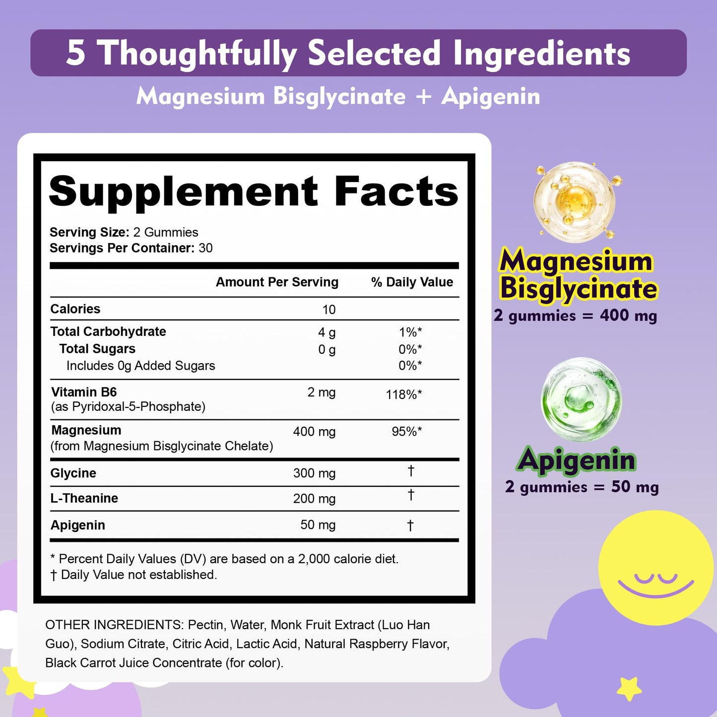 Well&Whole Magnesium Bisglycinate Gummies with Apigenin, 60 Count