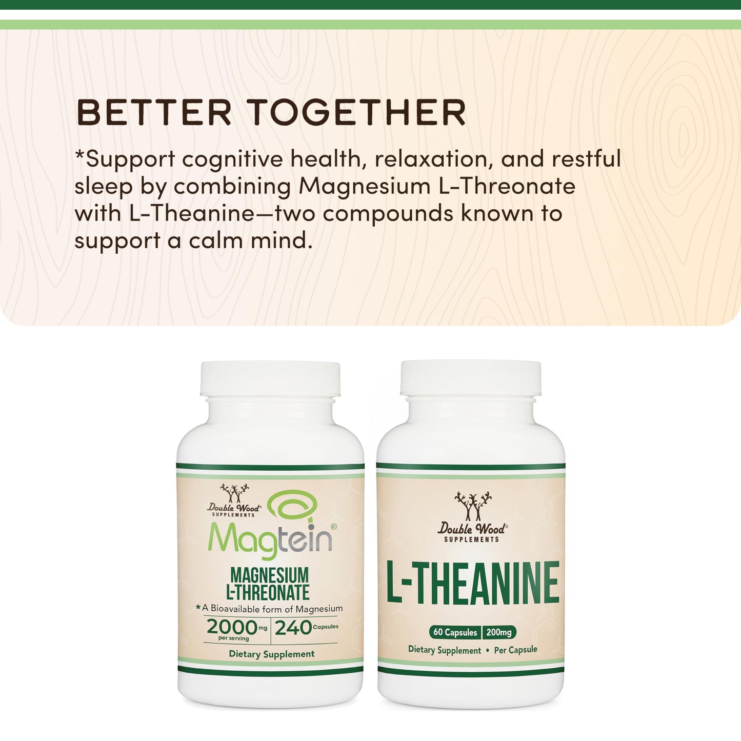 Double Wood Supplements Magnesium L Threonate Magtein 240 Capsules