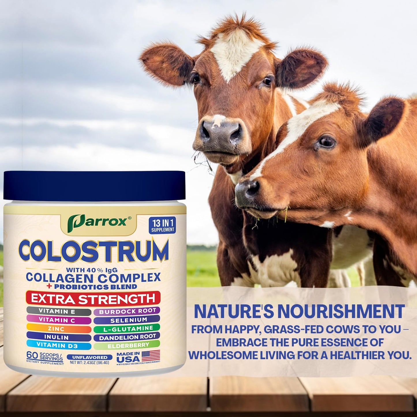 Parrox Colostrum Powder 2.43 Ounce