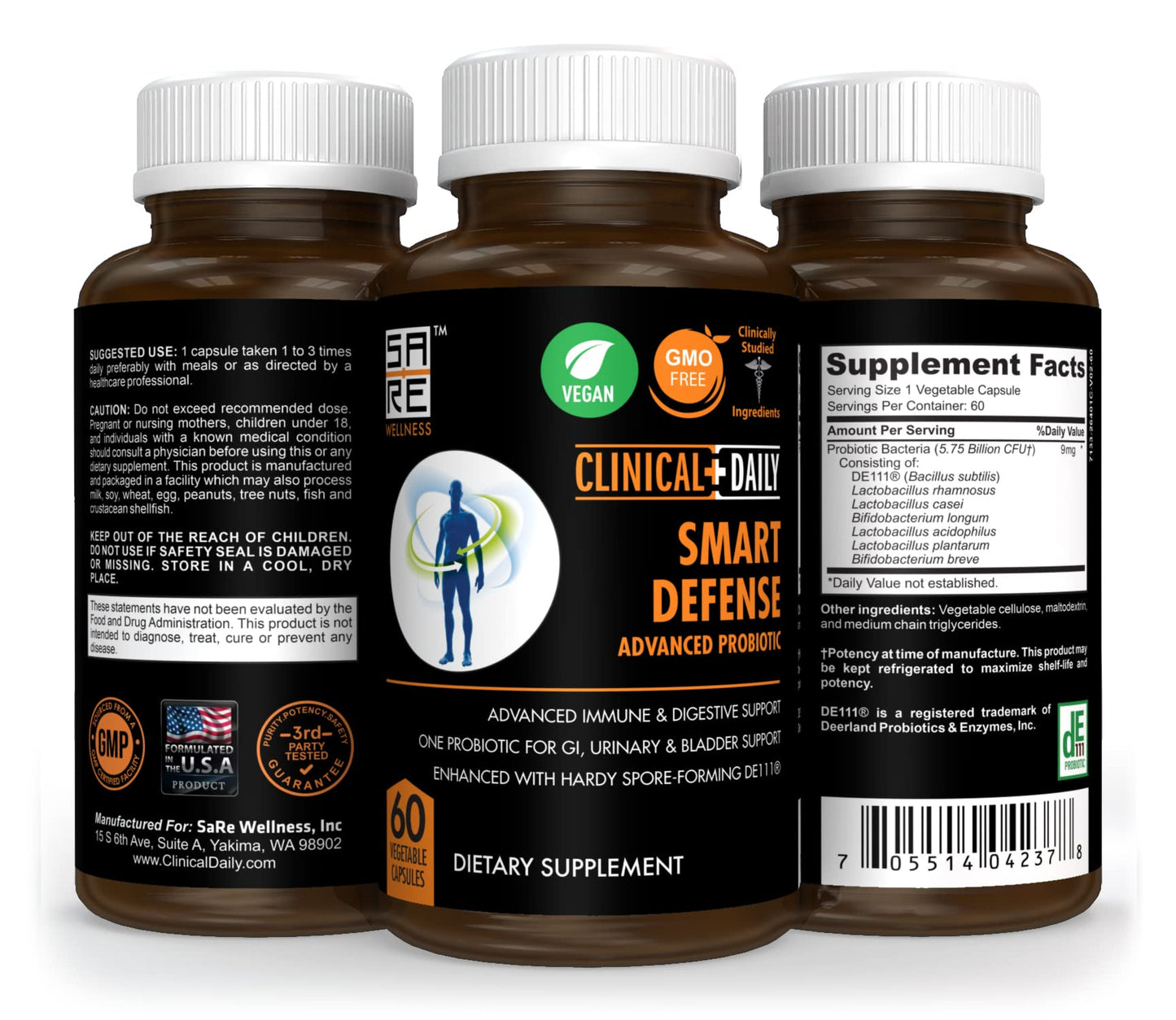 Clinical Daily Smart Defense Mega Spore Probiotic Capsule 1 Count