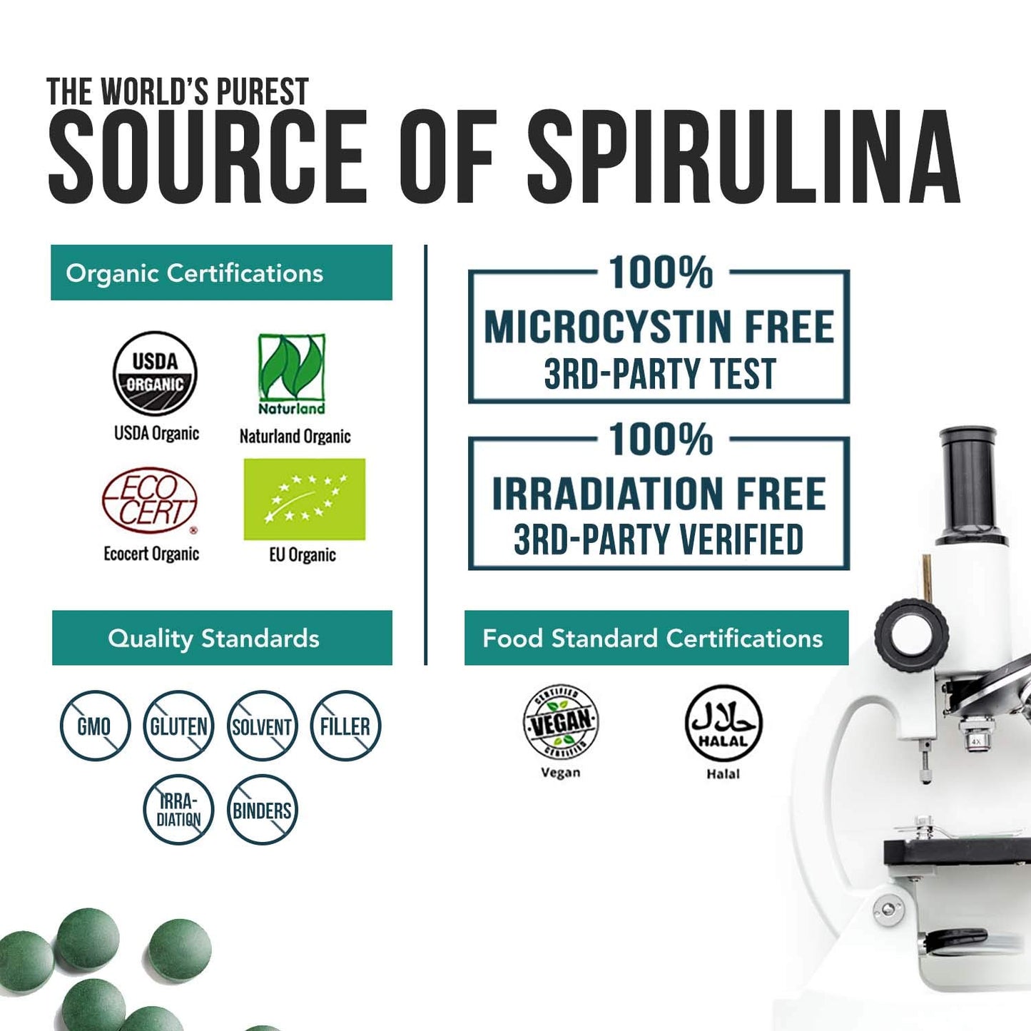 Triquetra Health Organic Spirulina Powder Plus Liquid Ionic Zinc, Powder & Liquid, 2