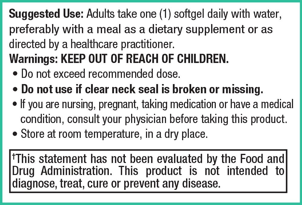 Peak Pure & Natural CoQSol10 CF 100% Crystal-Free Ubiquinol CoQ10 Softgels, 30 Count