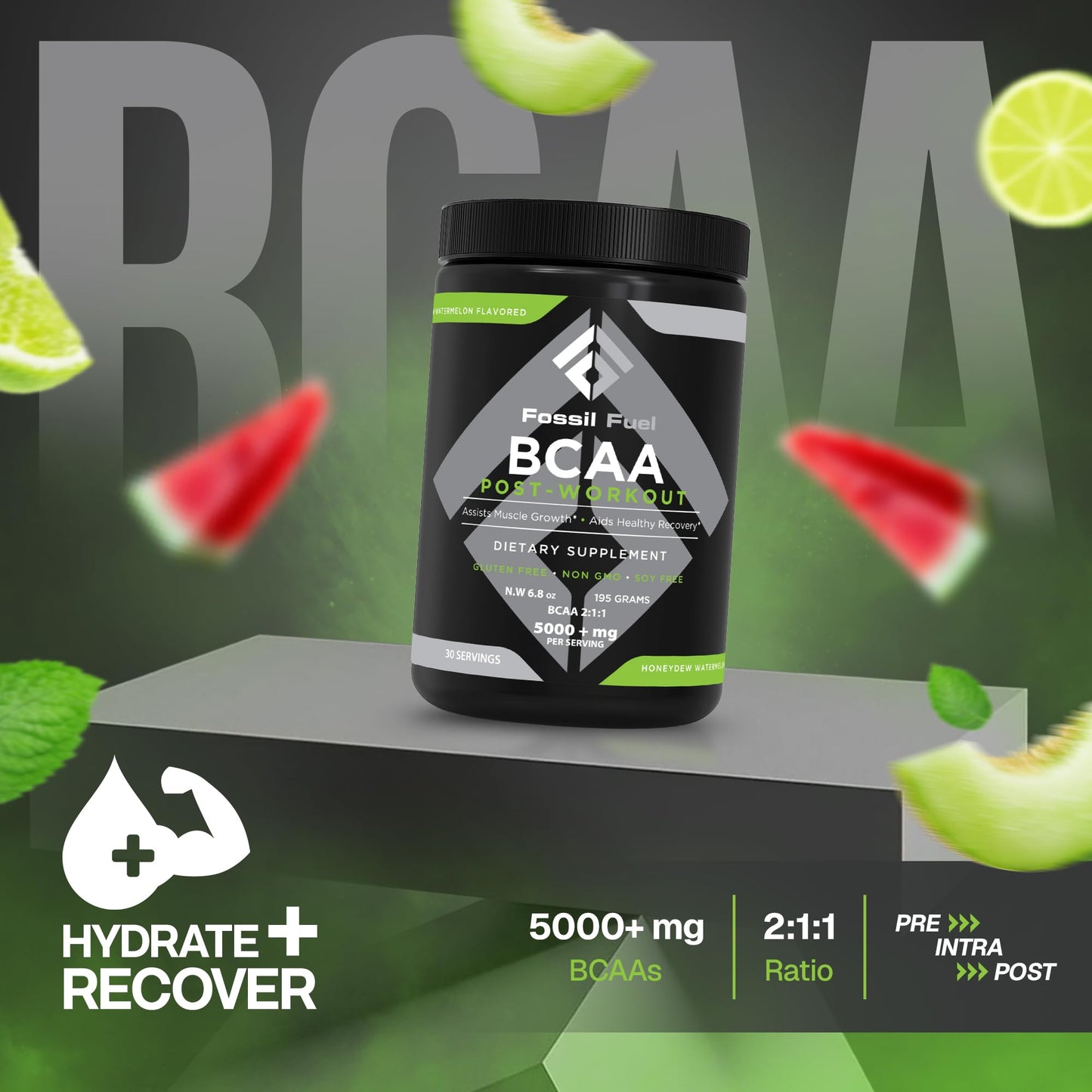 Fossil Fuel Sugar-Free BCAA Powder 6.8