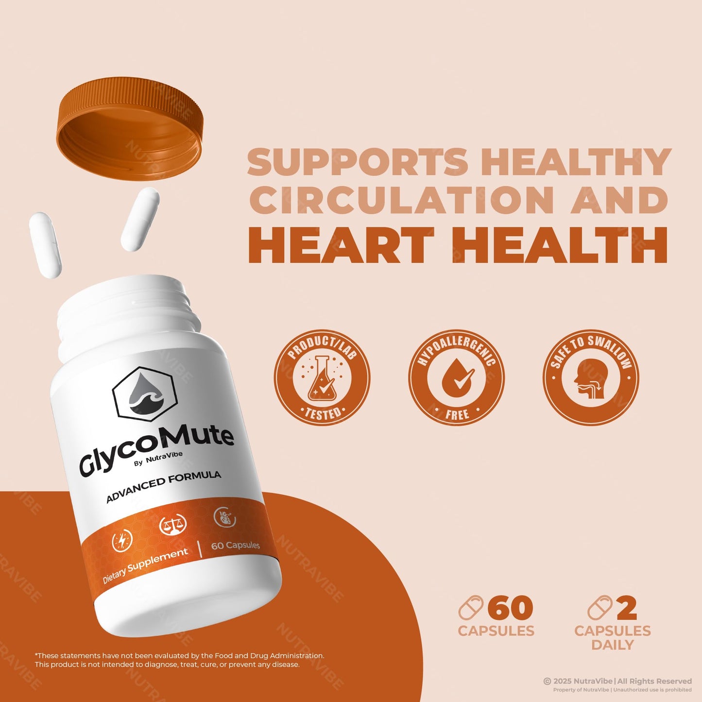 NutraVibe GlycoMute Capsules 120 Capsules