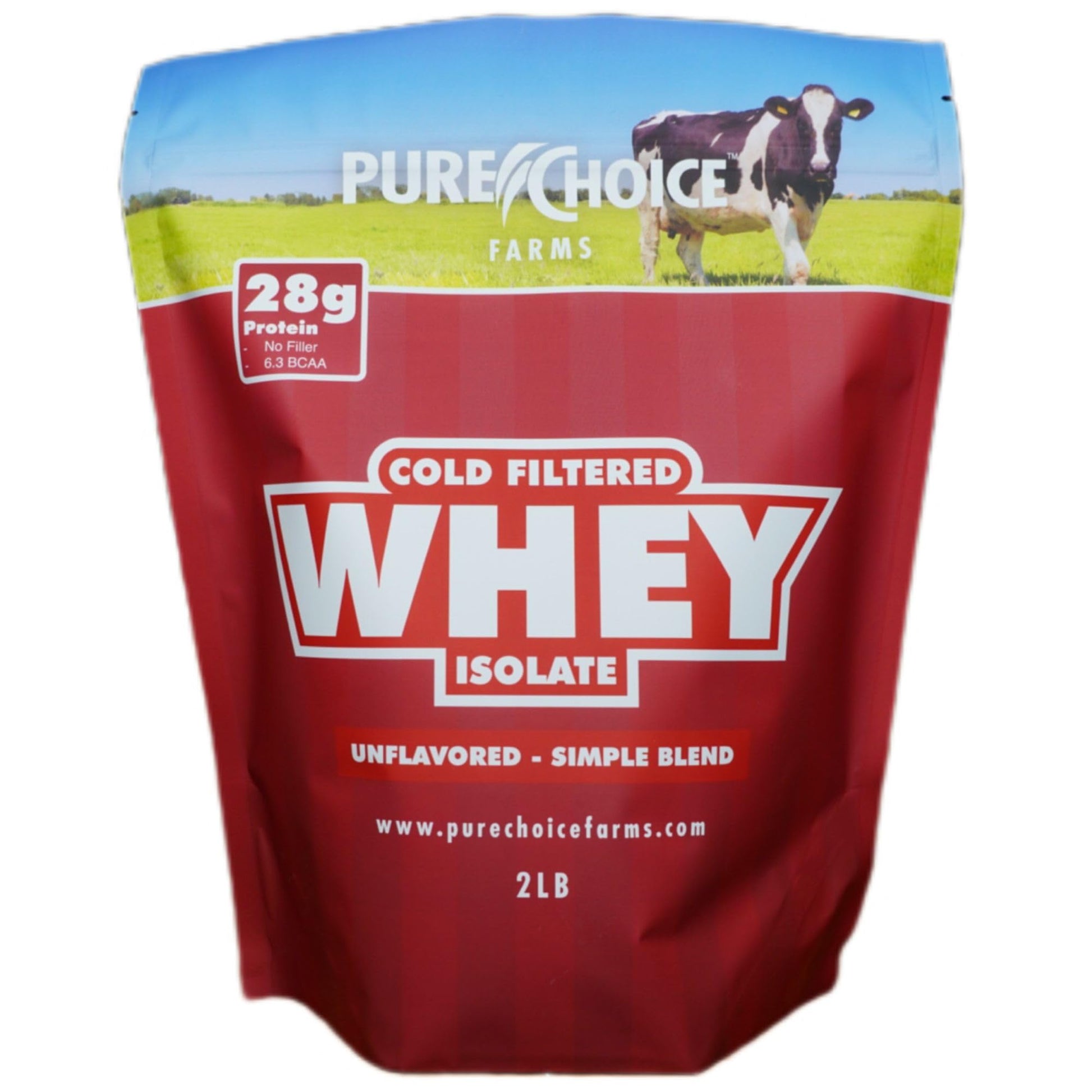 Pure Choice Whey Whey Protein Isolate Powder, Unflavored, 32 Servings