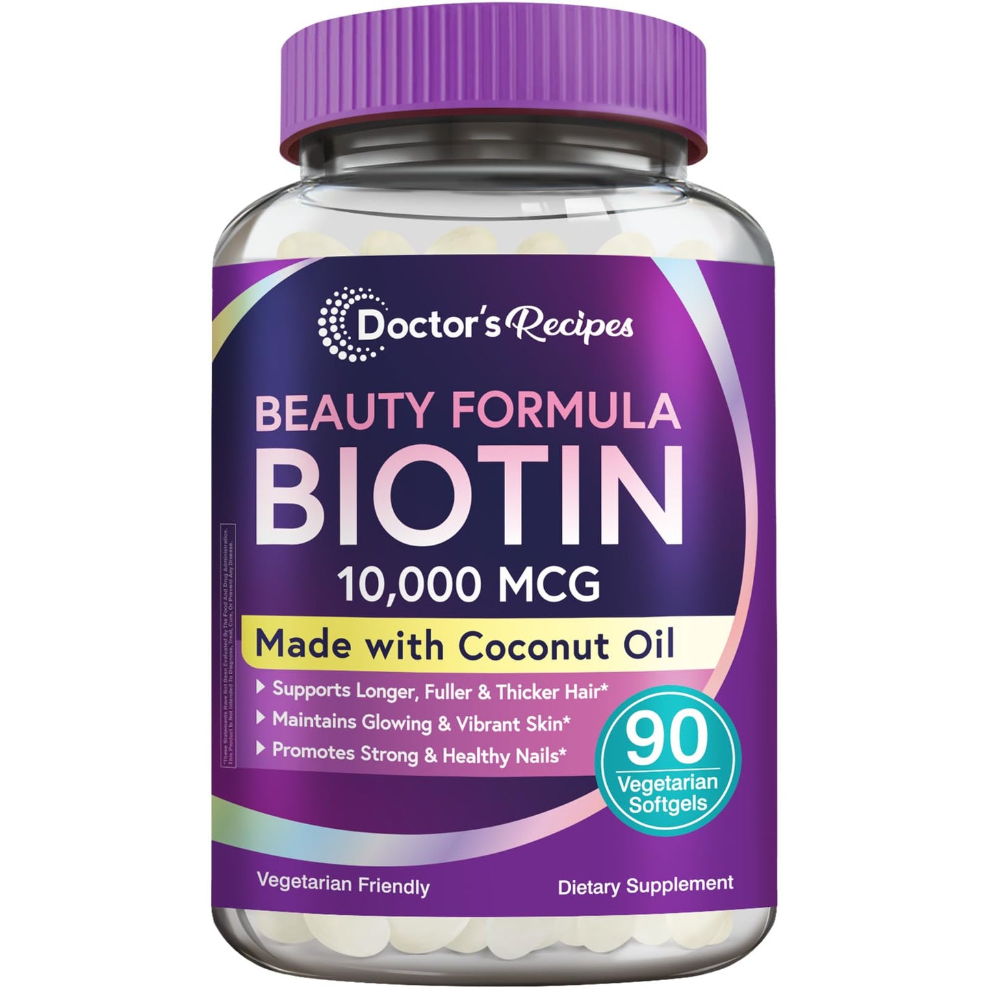 Doctor's Recipes Biotin 10,000 mcg Softgels 90 Count