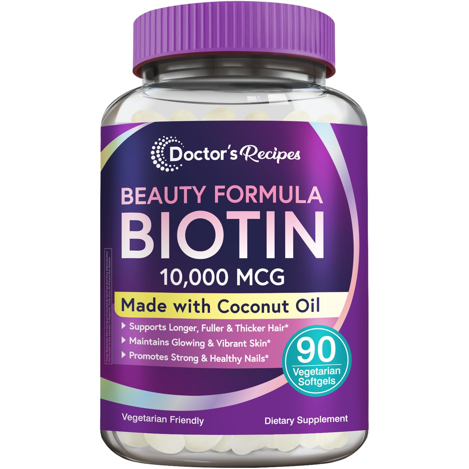 Doctor's Recipes Biotin 10,000 mcg Softgels 90 Count