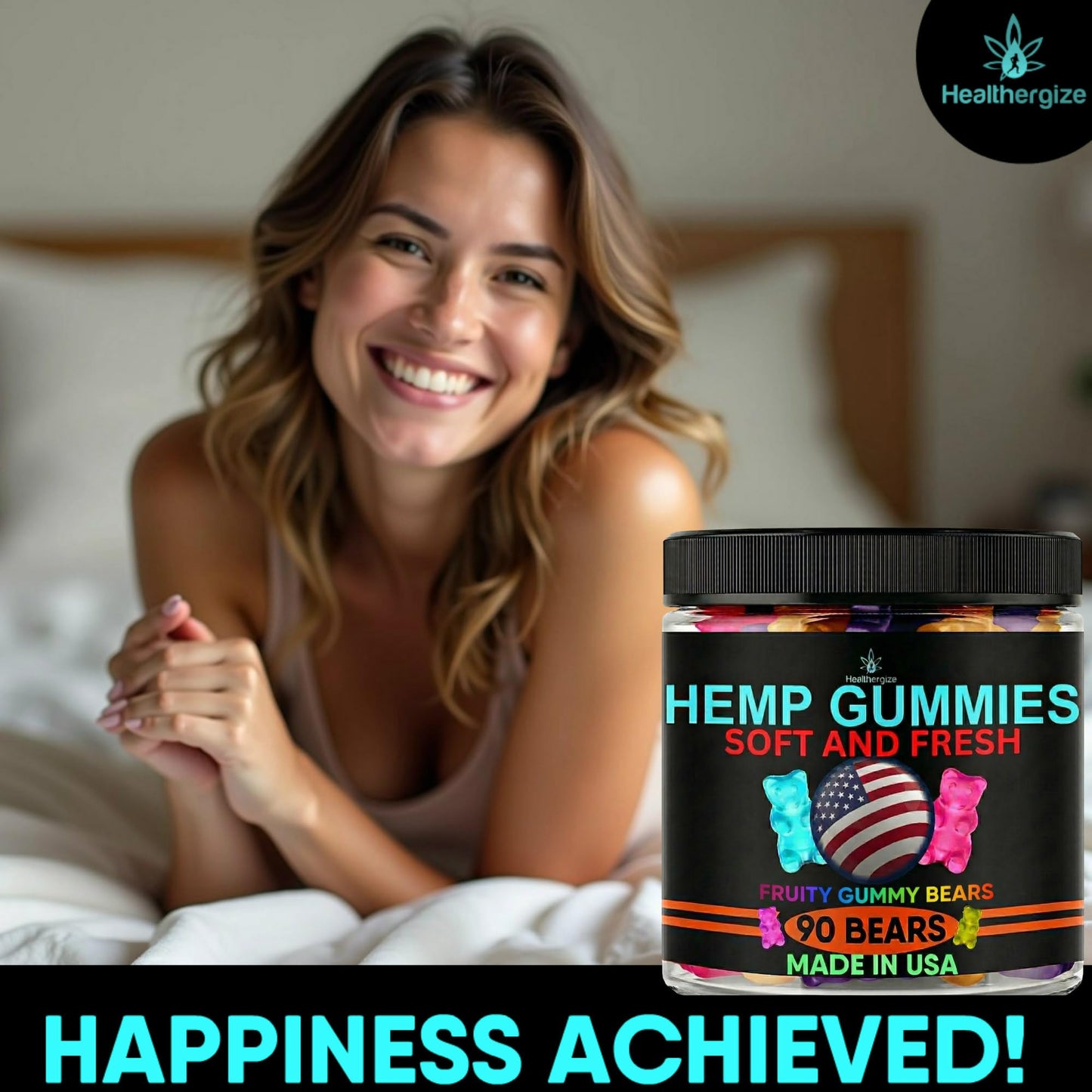 Healthergize Hemp Sleep Support Gummies, 90 Count
