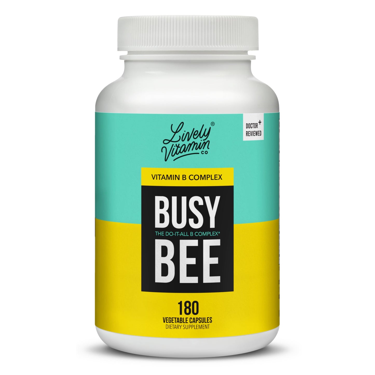 LIVELY VITAMIN CO Busy Bee Vitamin B Complex with Choline, 180 Capsules