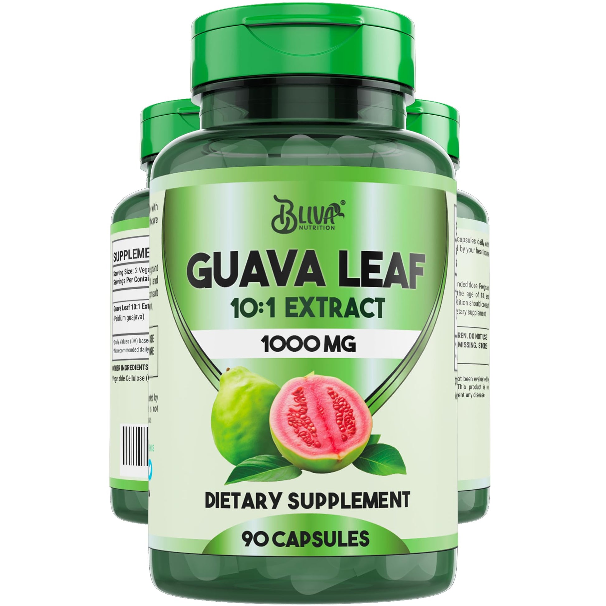 BLIVA NUTRITION Guava Leaf Extract Capsules 90 Capsules