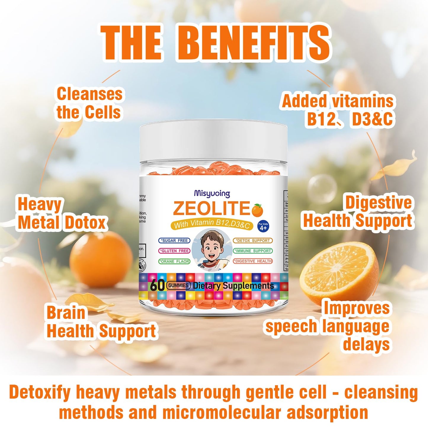 Misyvoing Zeolite for Kids & Adults Gummy 60 Count