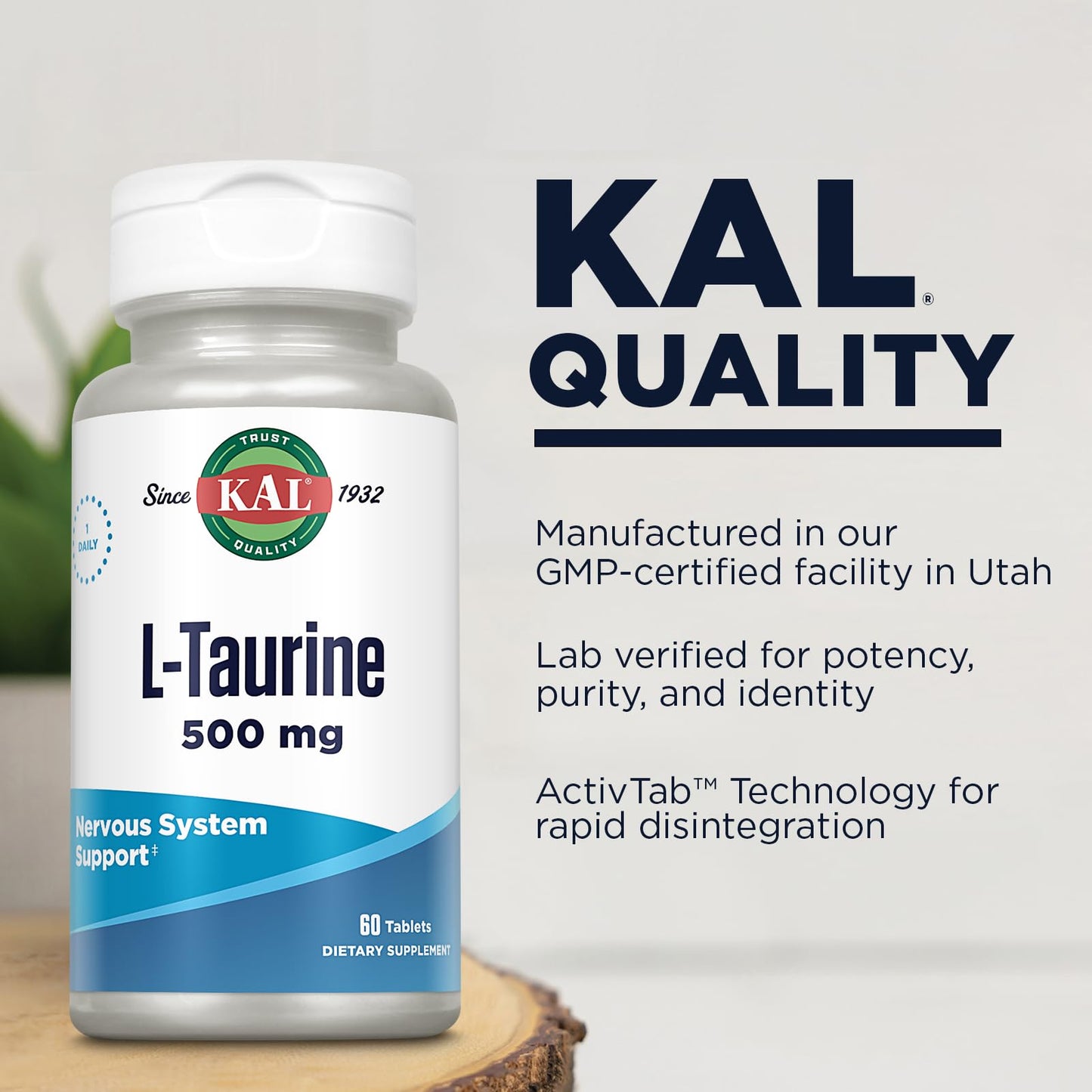 KAL L Taurine 500mg Tablet, 60 Tablets