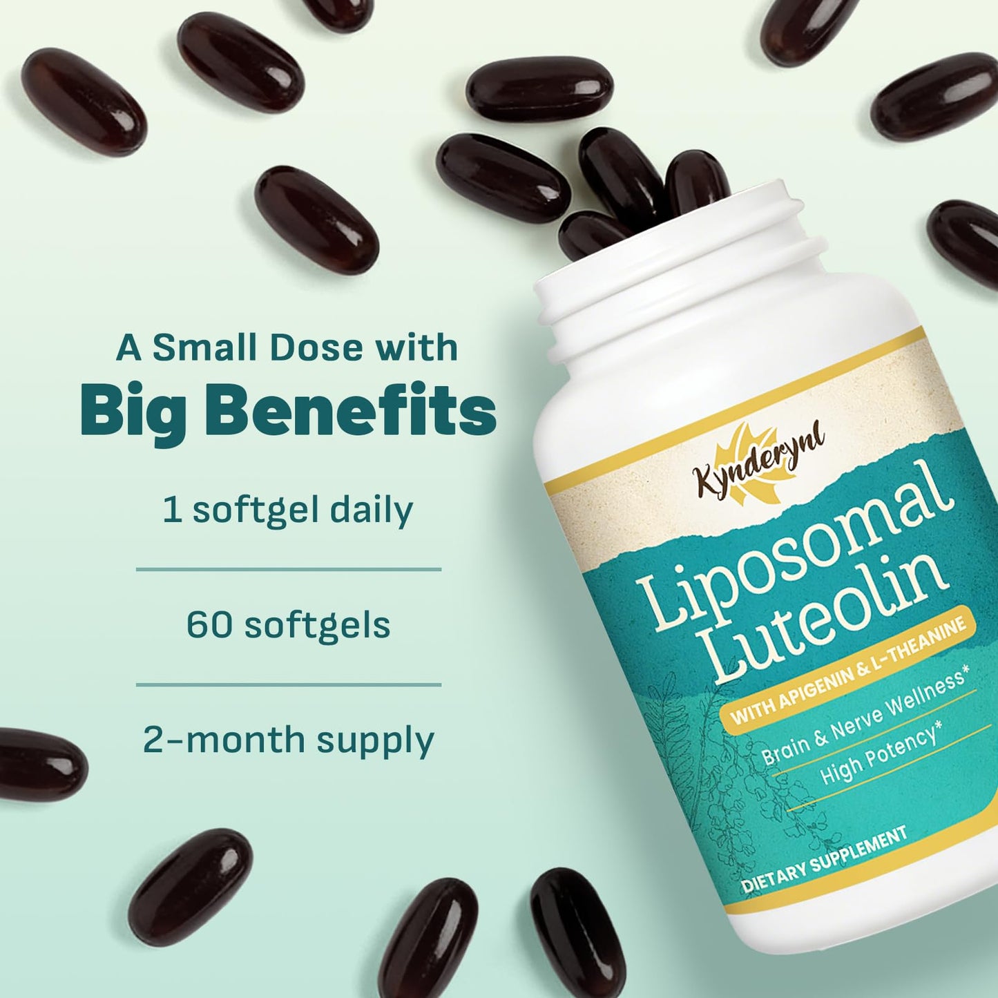 Kynderynl Liposomal Luteolin 200mg 60 Softgels