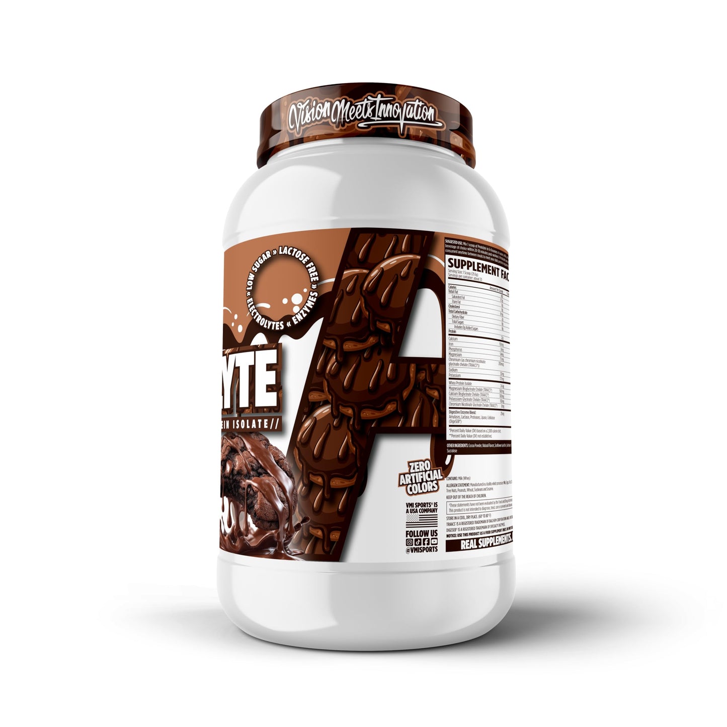 VMI Sports ProtoLyte Whey Isolate Protein Powder, 1.6 lb, Chocolate Fudge Cookie