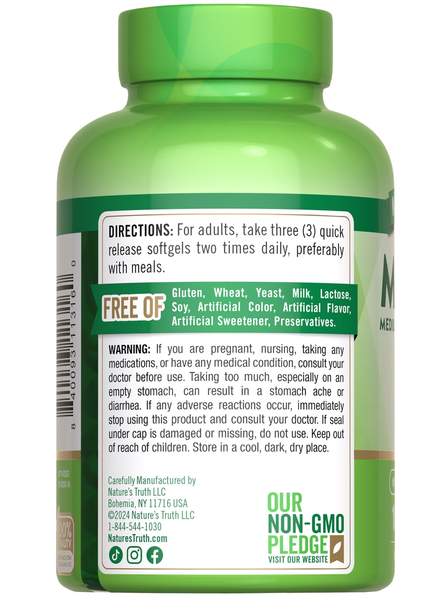 Nature's Truth MCT Oil Softgels, 100 Count