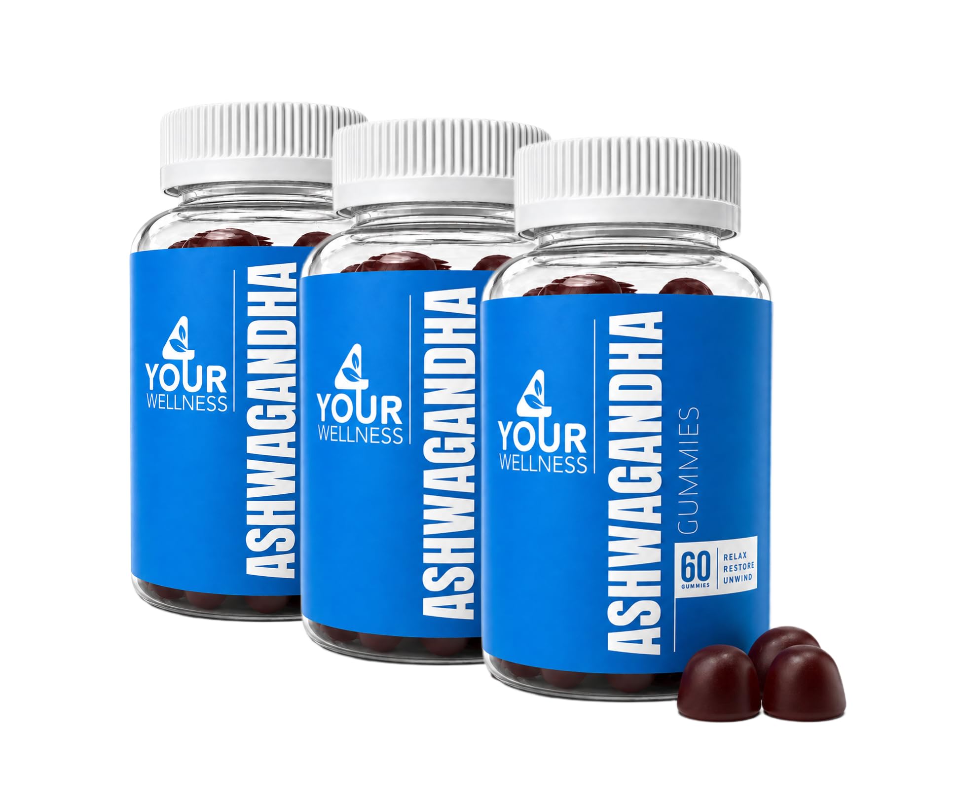 4 Your Wellness Ashwagandha KSM 66 Lions Mane Gummies 180 Count