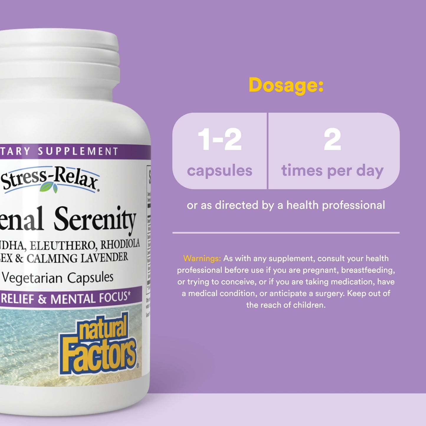 Natural Factors STRESS-RELAX Adrenal Serenity Capsules, 60 Count