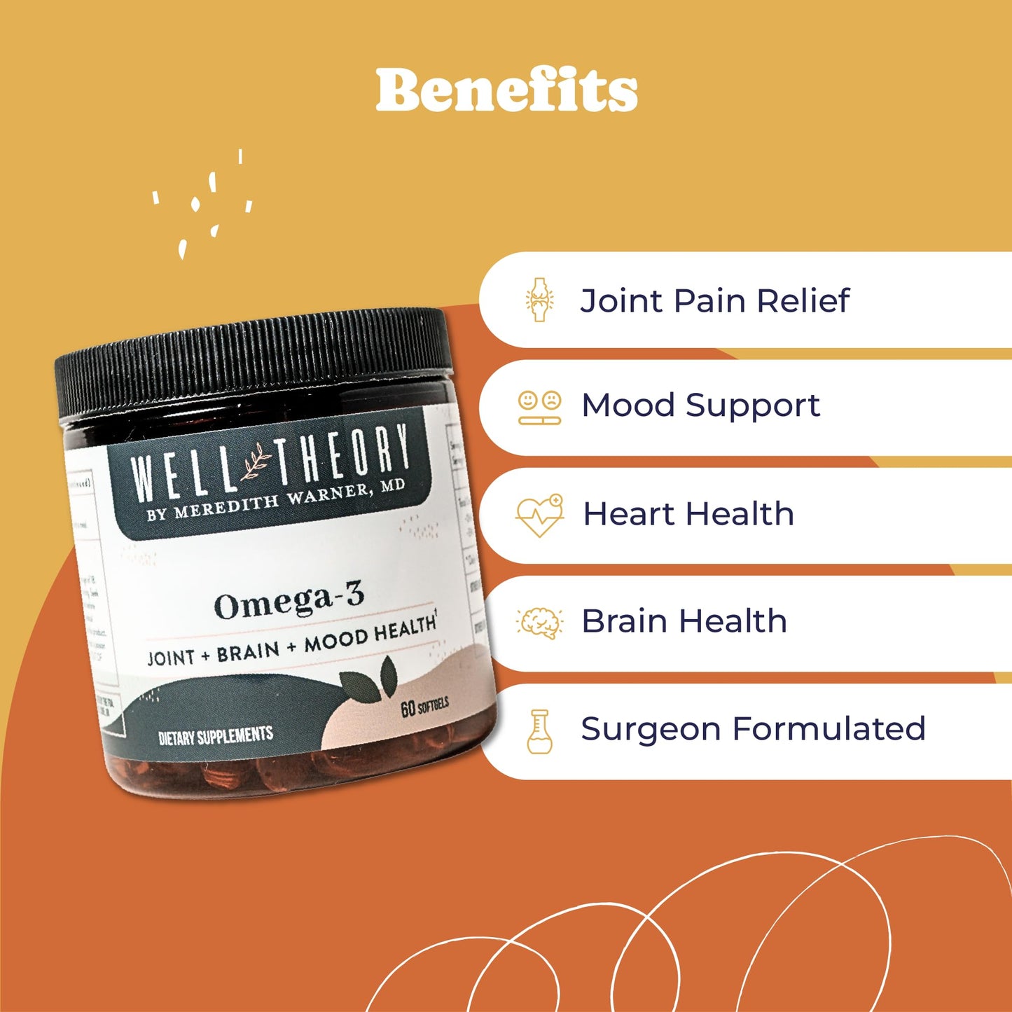 WELL THEORY Super Omega-3 Softgels, 60 Softgels