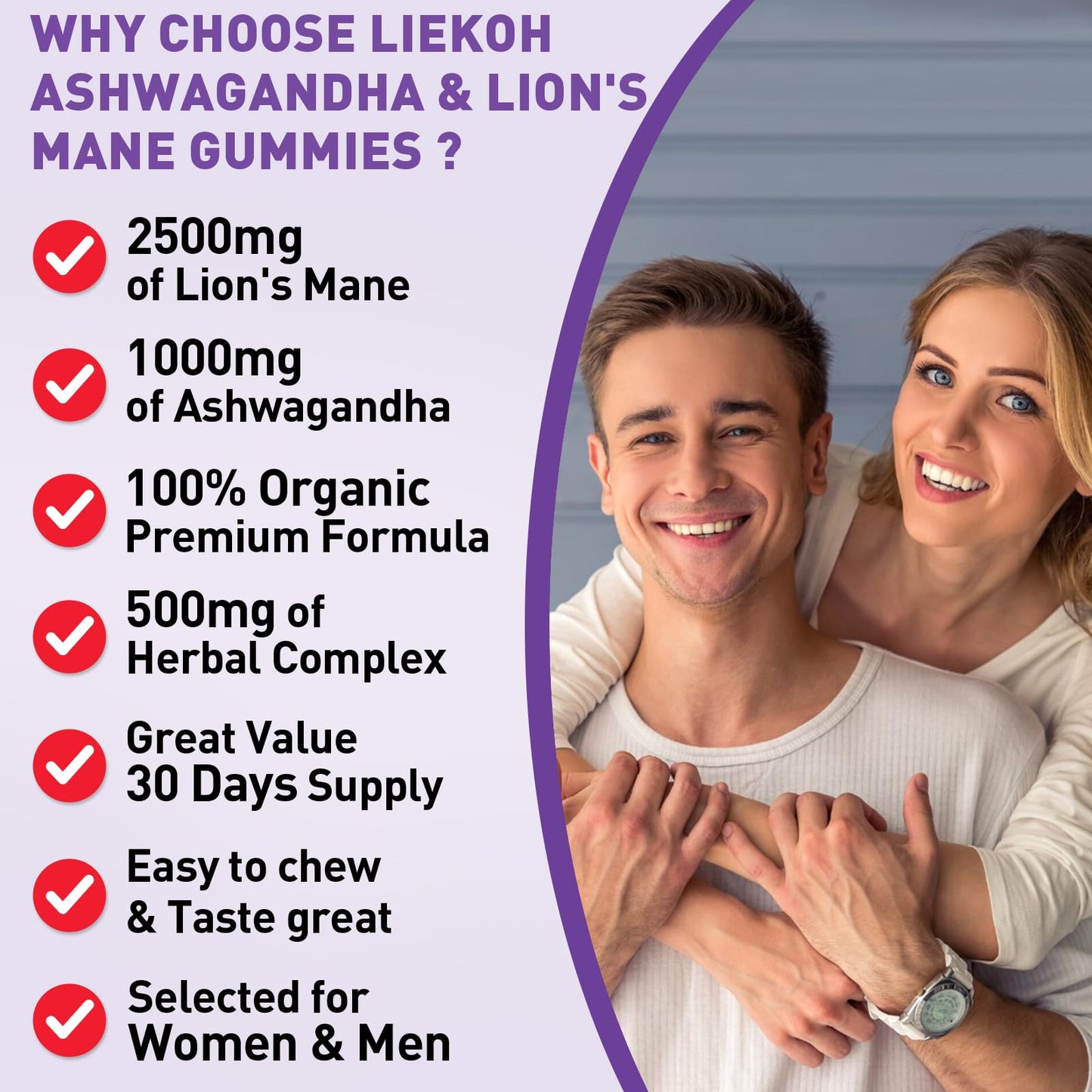 Liekoh Ashwagandha Gummies 60 Count