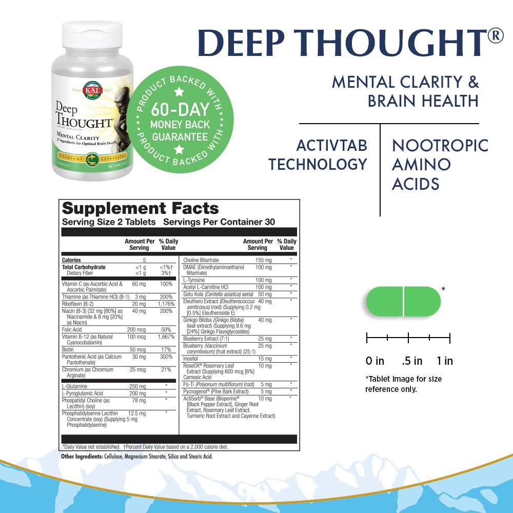 Kal Deep Thought Tablets 60 Count