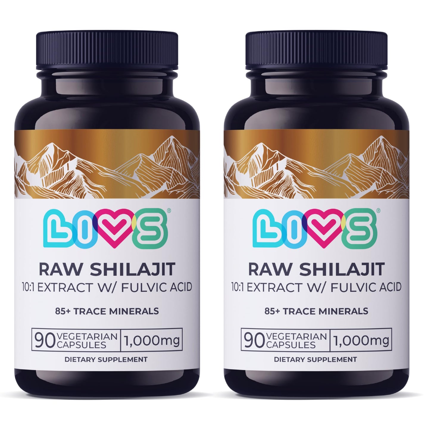 LIVS Raw Himalayan Shilajit 180 Capsules