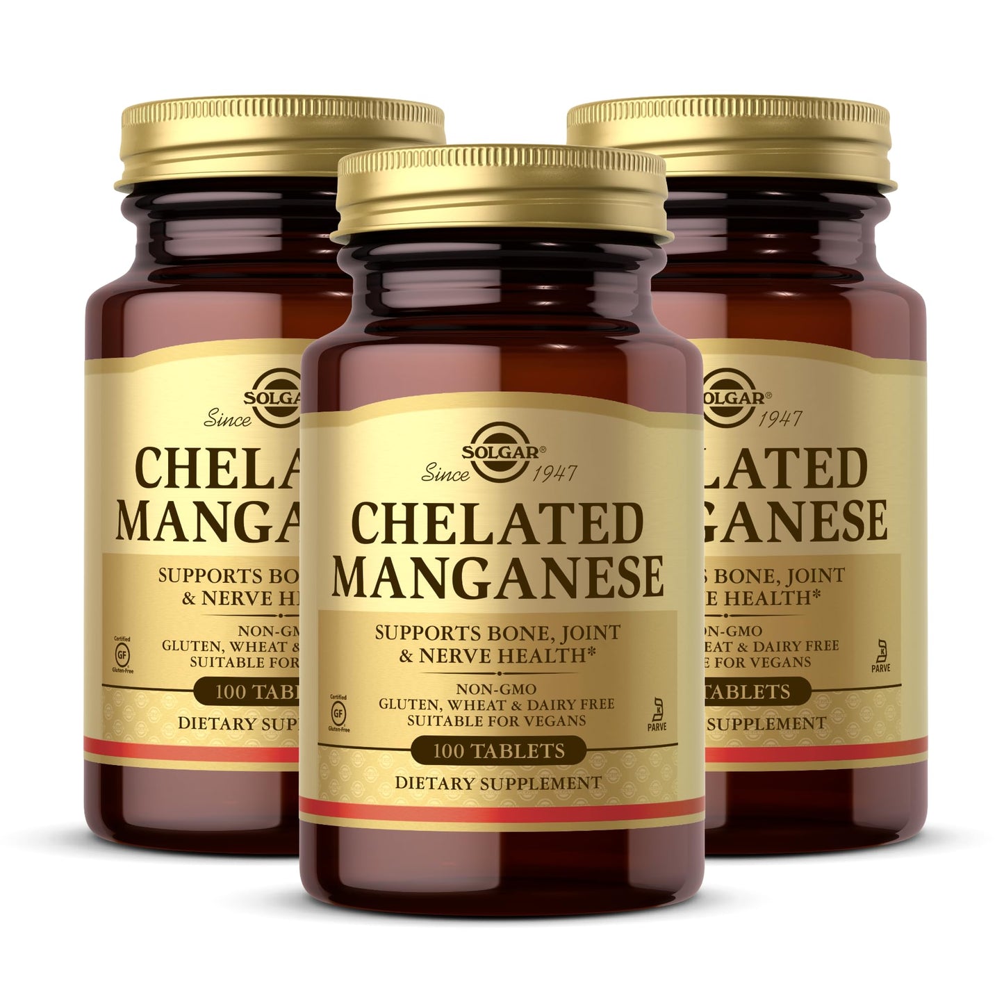 Solgar Chelated Manganese Tablets Pack of 3