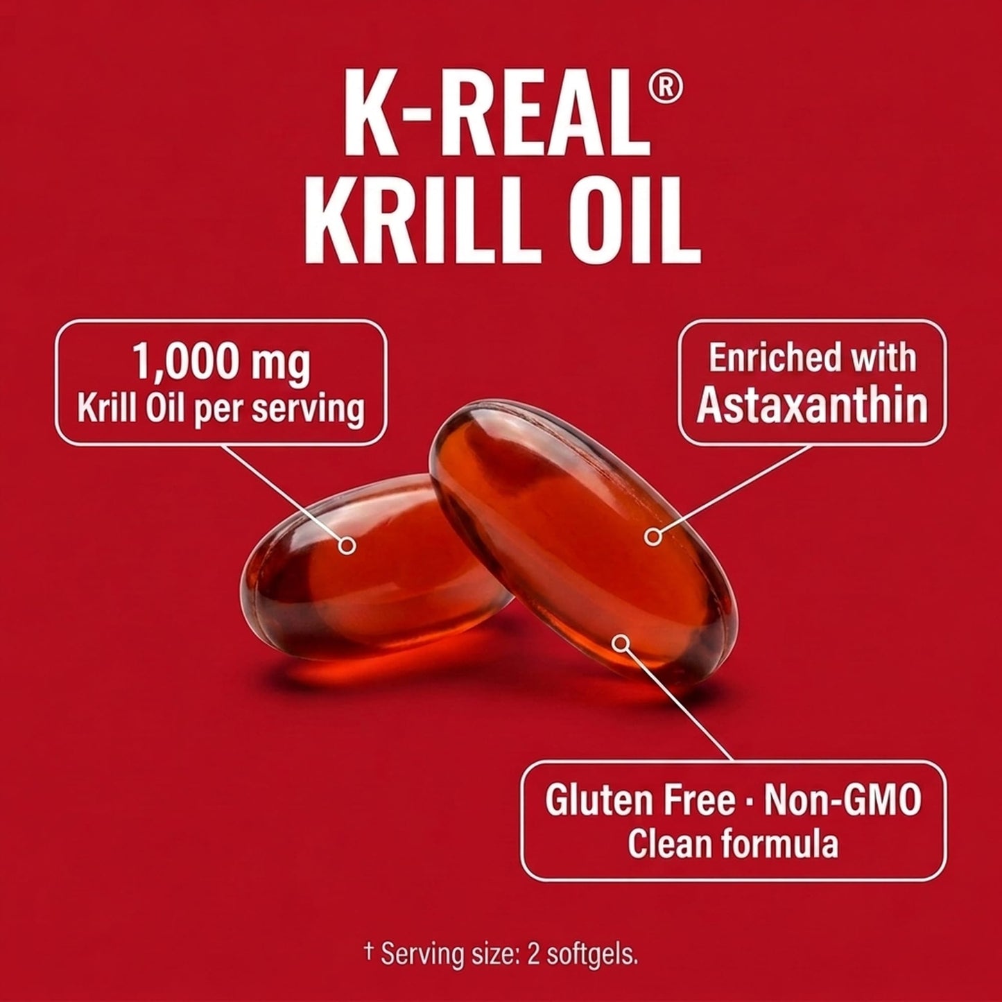 Olympian Labs Antarctic Krill Oil 1000mg Softgels, 60 Count