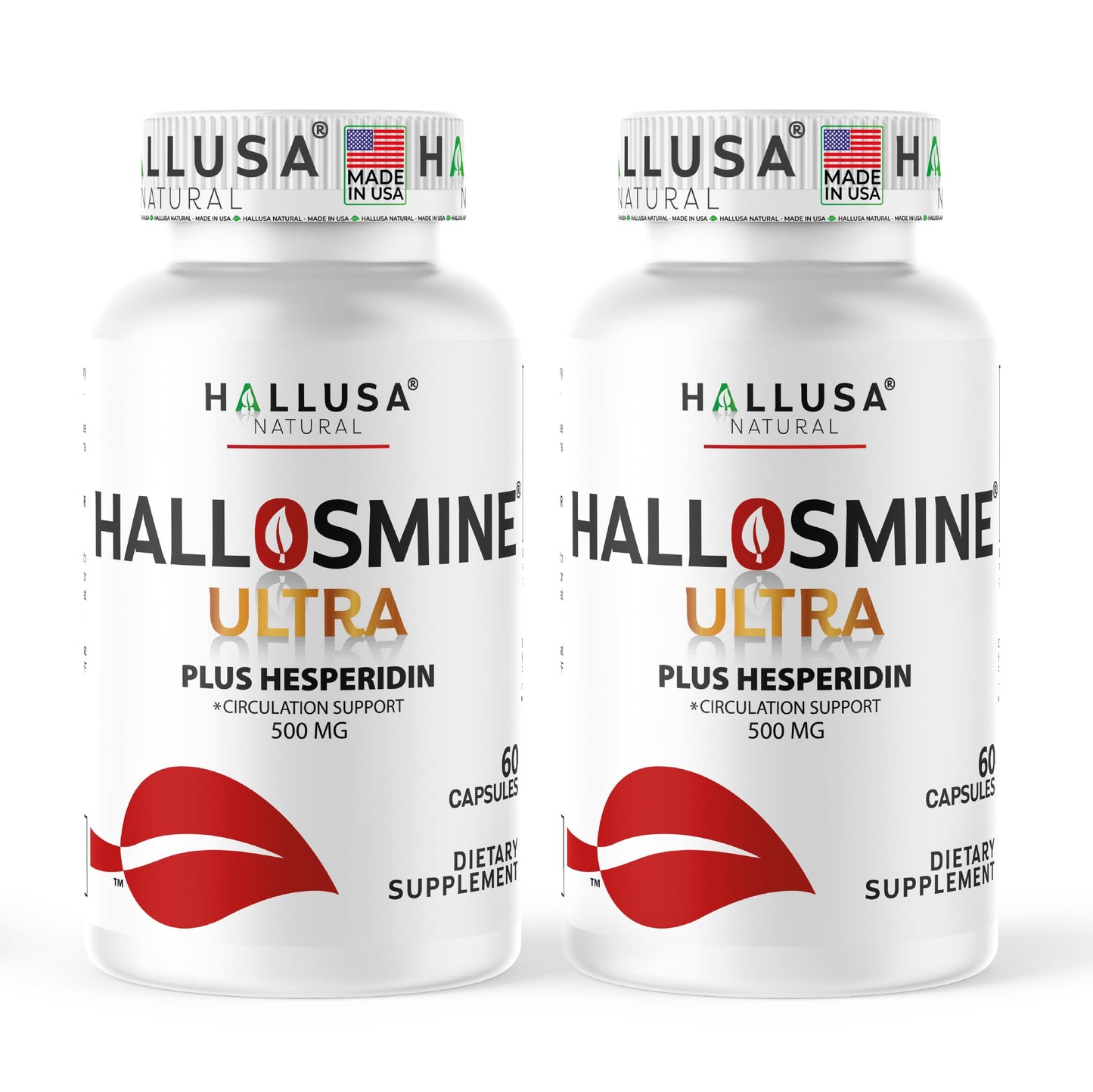Hallusa Natural Hallosmine Ultra Diosmin 500mg & Hesperidin 150mg Capsules, 120 Count