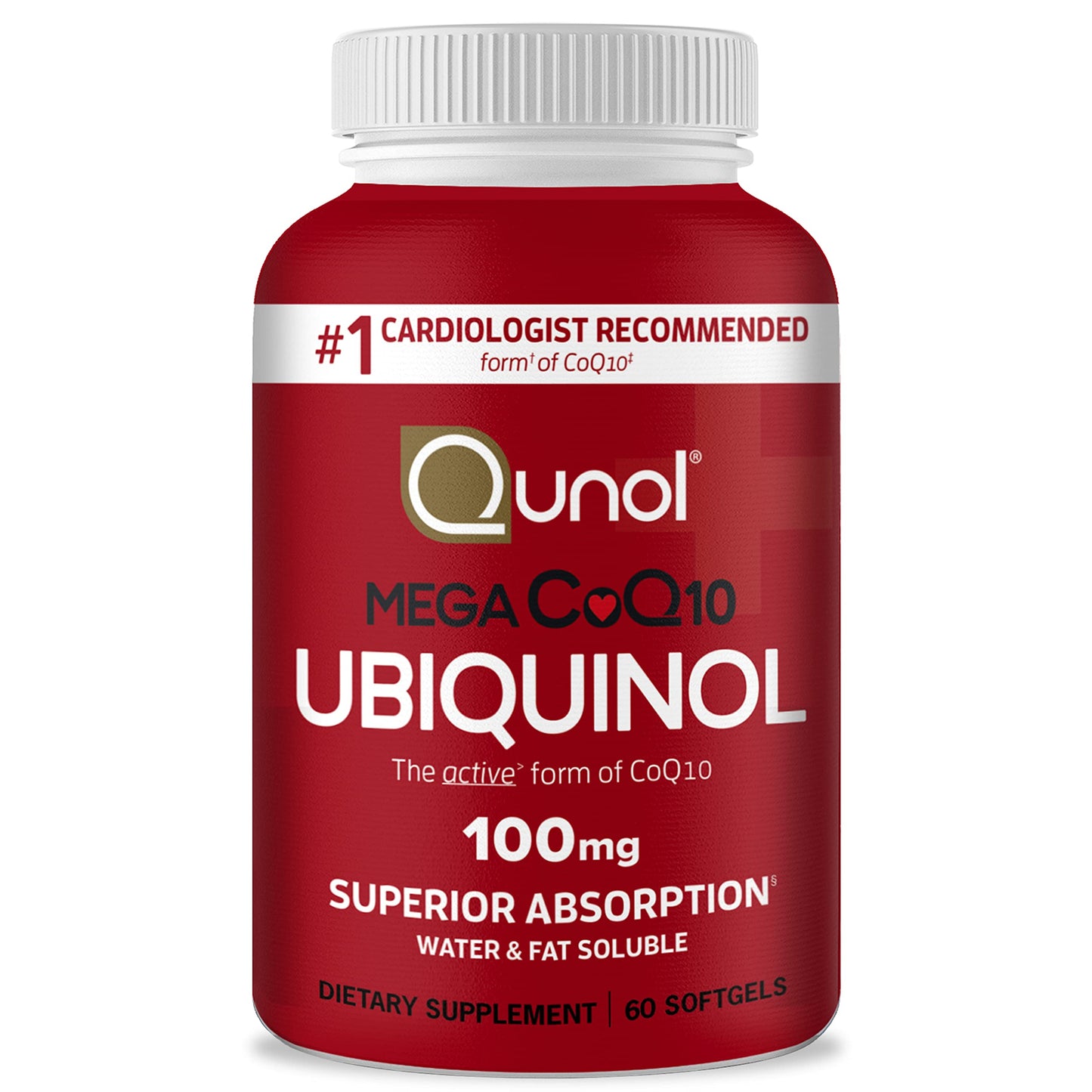 Qunol Ubiquinol CoQ10 100mg Softgels, 60 Count