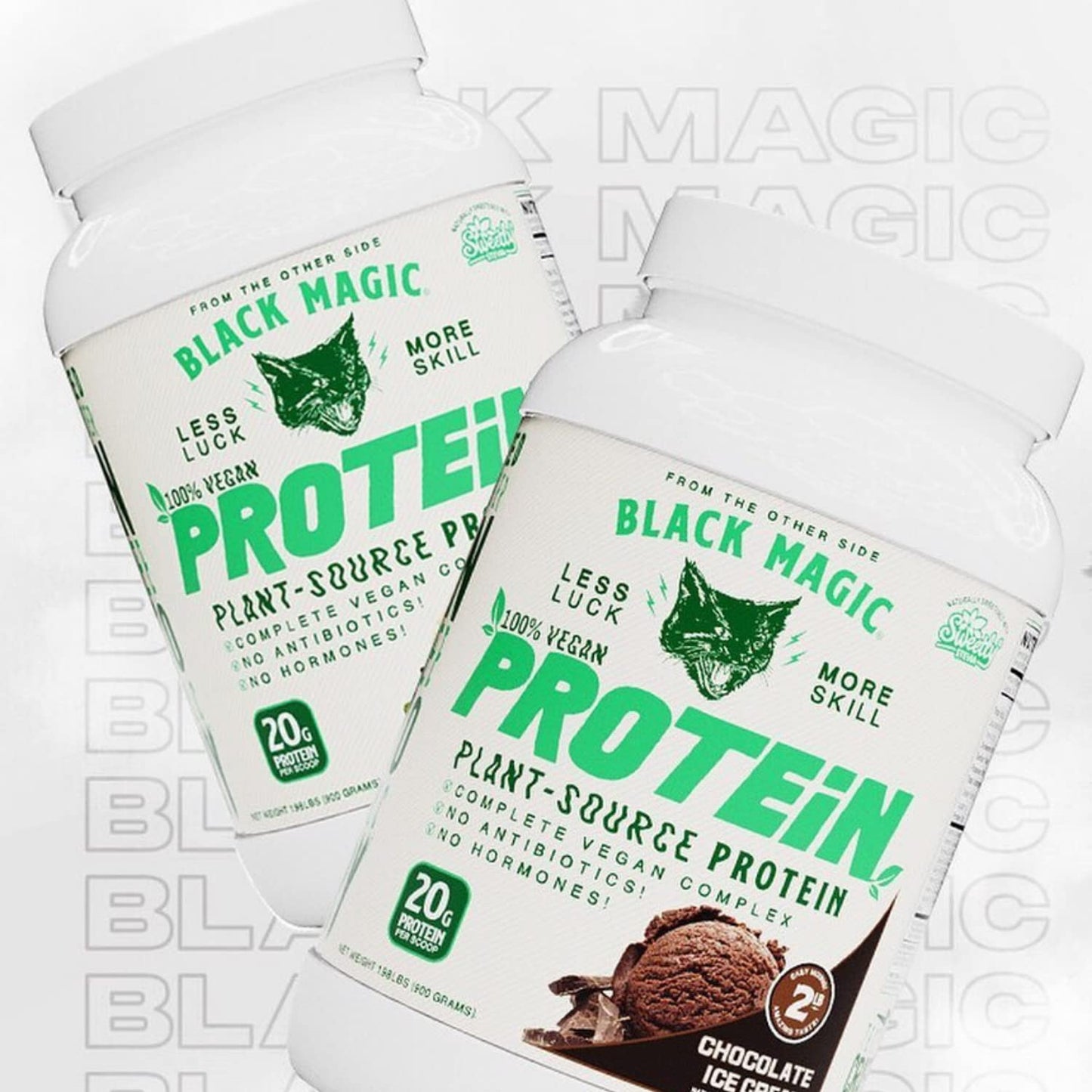 Black Magic Plant-Source 100% Vegan Protein Powder Vanilla Ice Cream 2 lb