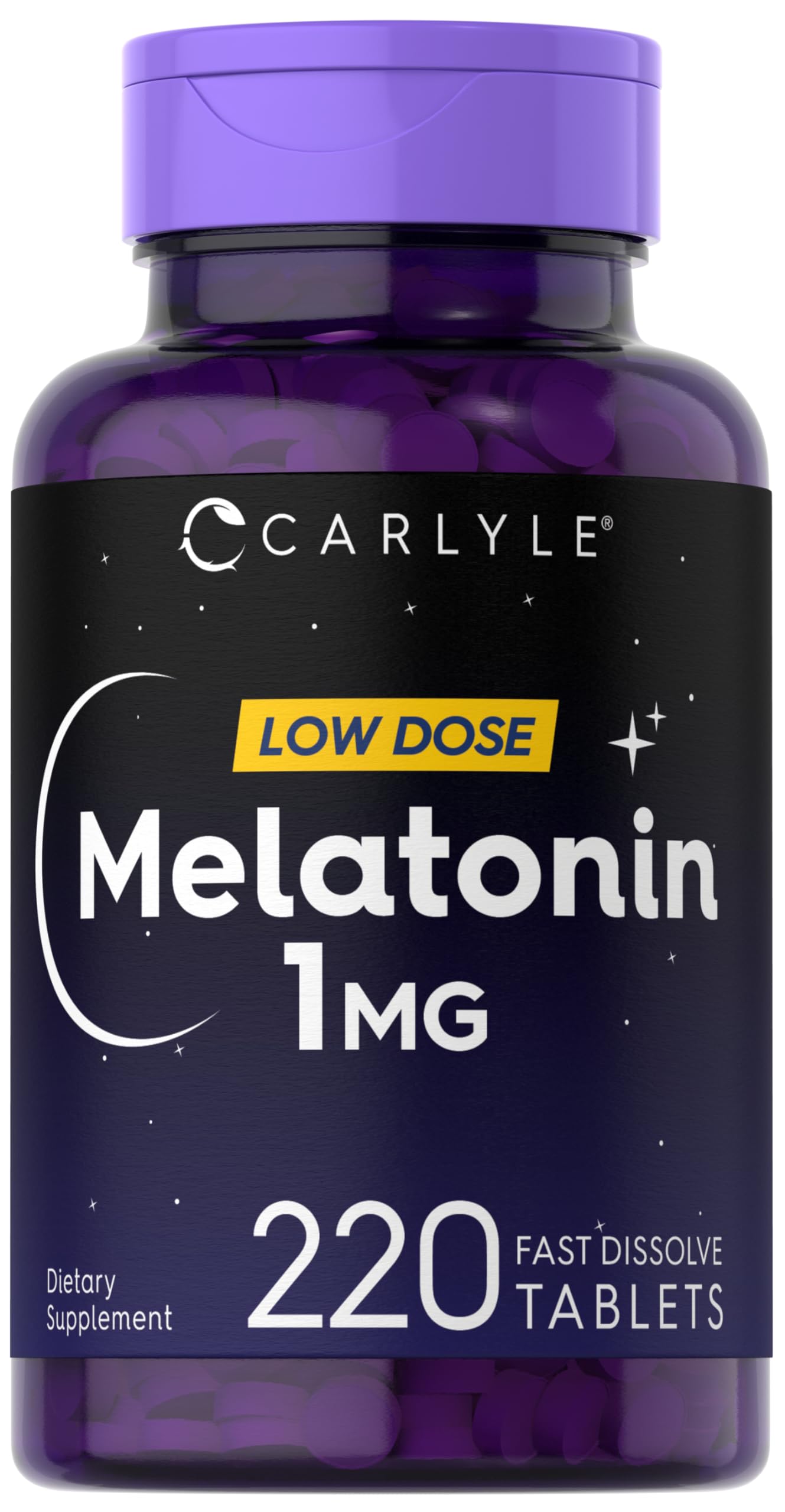 Carlyle Melatonin 1 mg Tablet Fast Dissolve, 220 Tablets