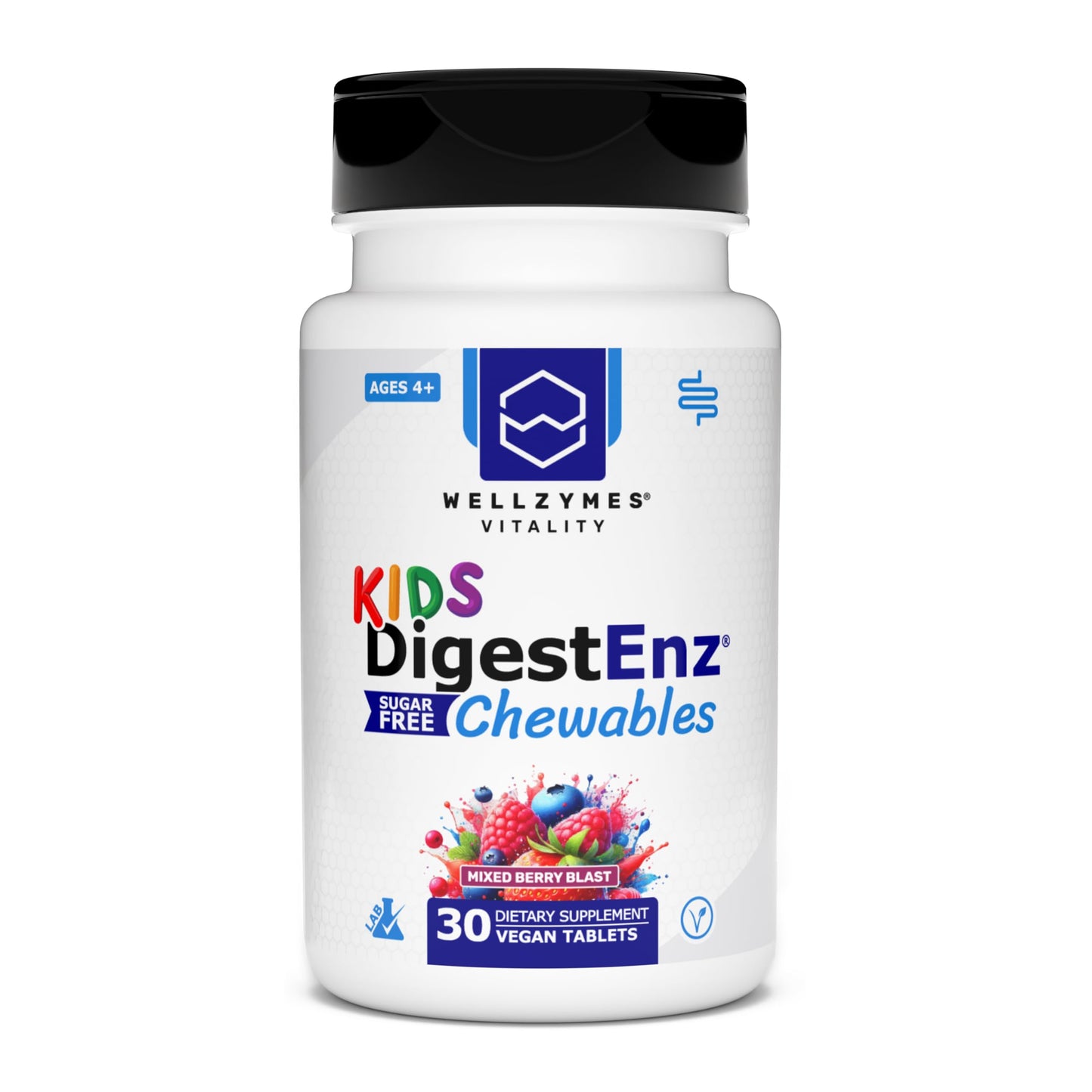 Wellzymes Kids DigestEnz Sugar-Free Tablet, 30 Count