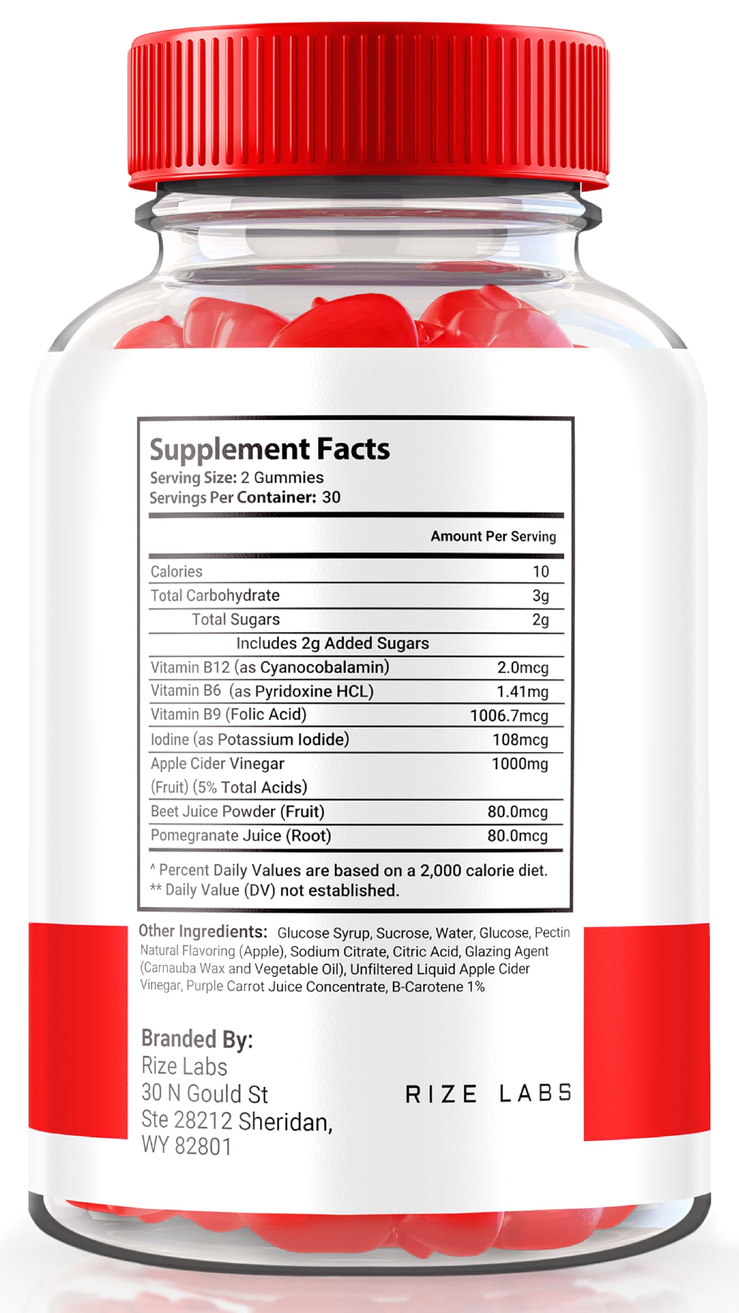 Rize Labs Keto Bites ACV Gummies for Advanced Weight Loss, All Natural Apple Cider Vinegar Supplement, 180 Gummies