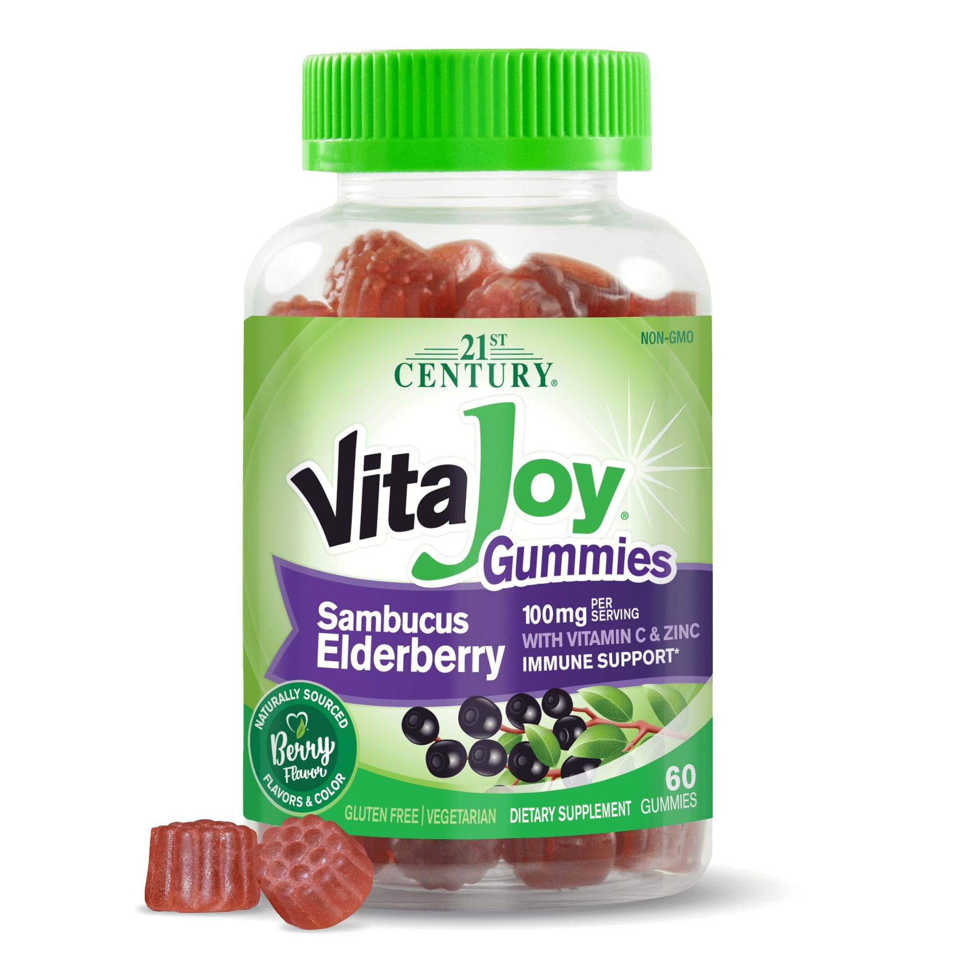 21st Century VitaJoy Sambucus Elderberry Gummies 60 Count