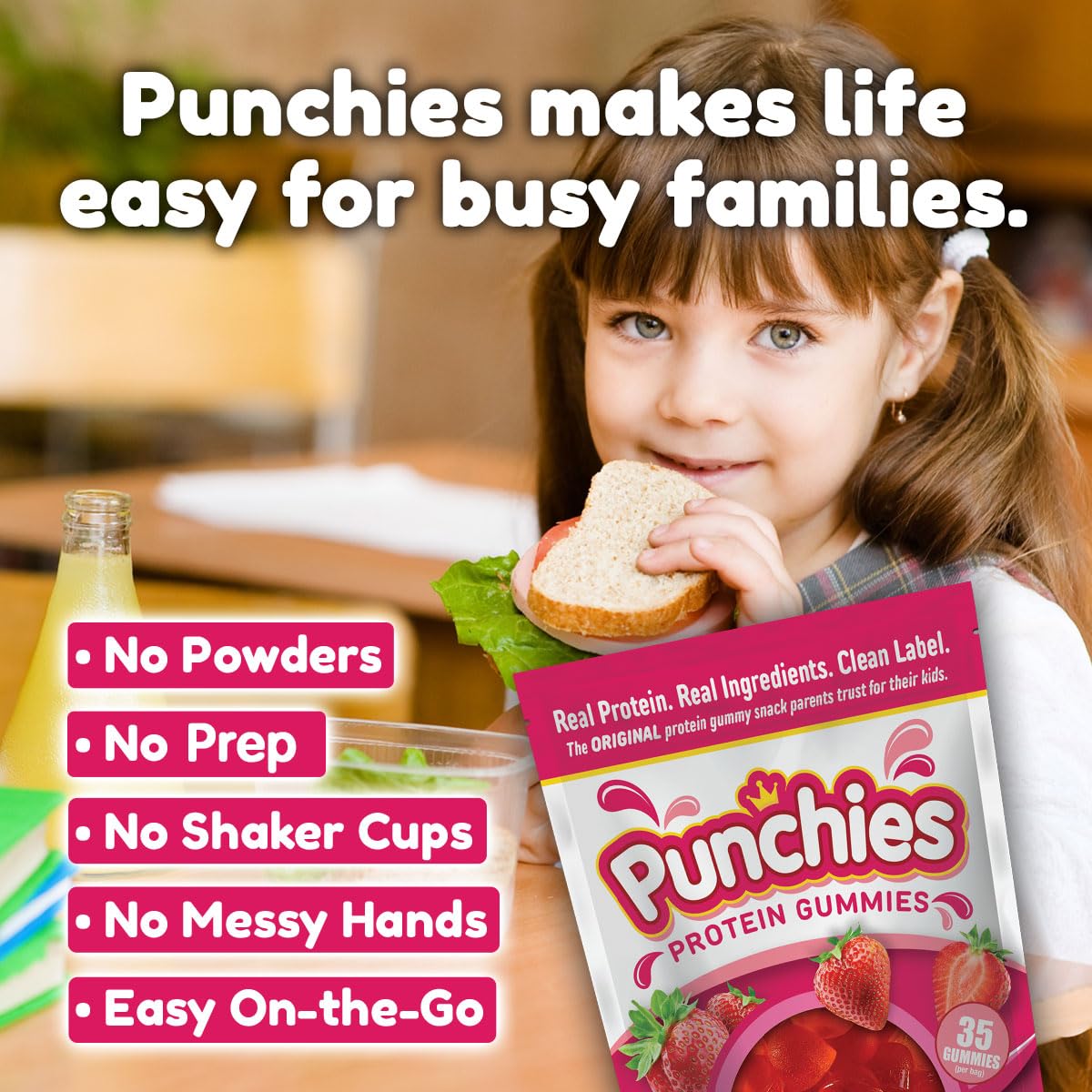 Punchies Protein Gummies for Kids Gummy 140 Count