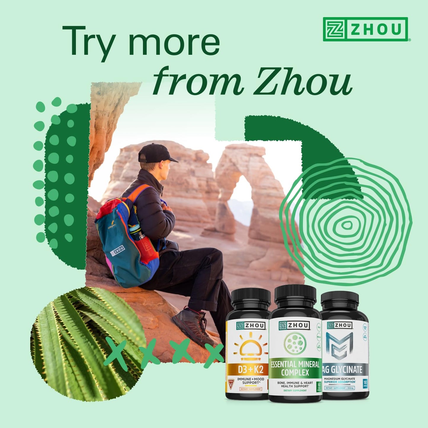 Zhou Essential Mineral Complex Full-Spectrum Minerals Capsule, 60 VegCaps
