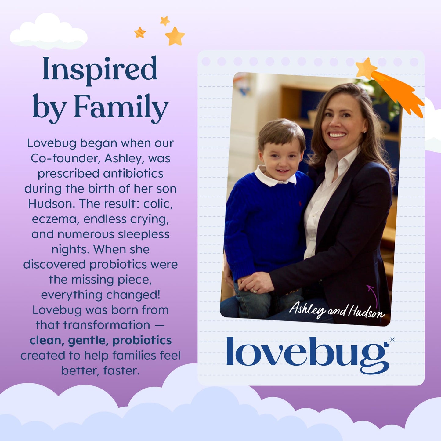 LOVEBUG USDA Organic Probiotic for Babies Powder, Multi-Strain 4 Billion CFU, 30 Packets