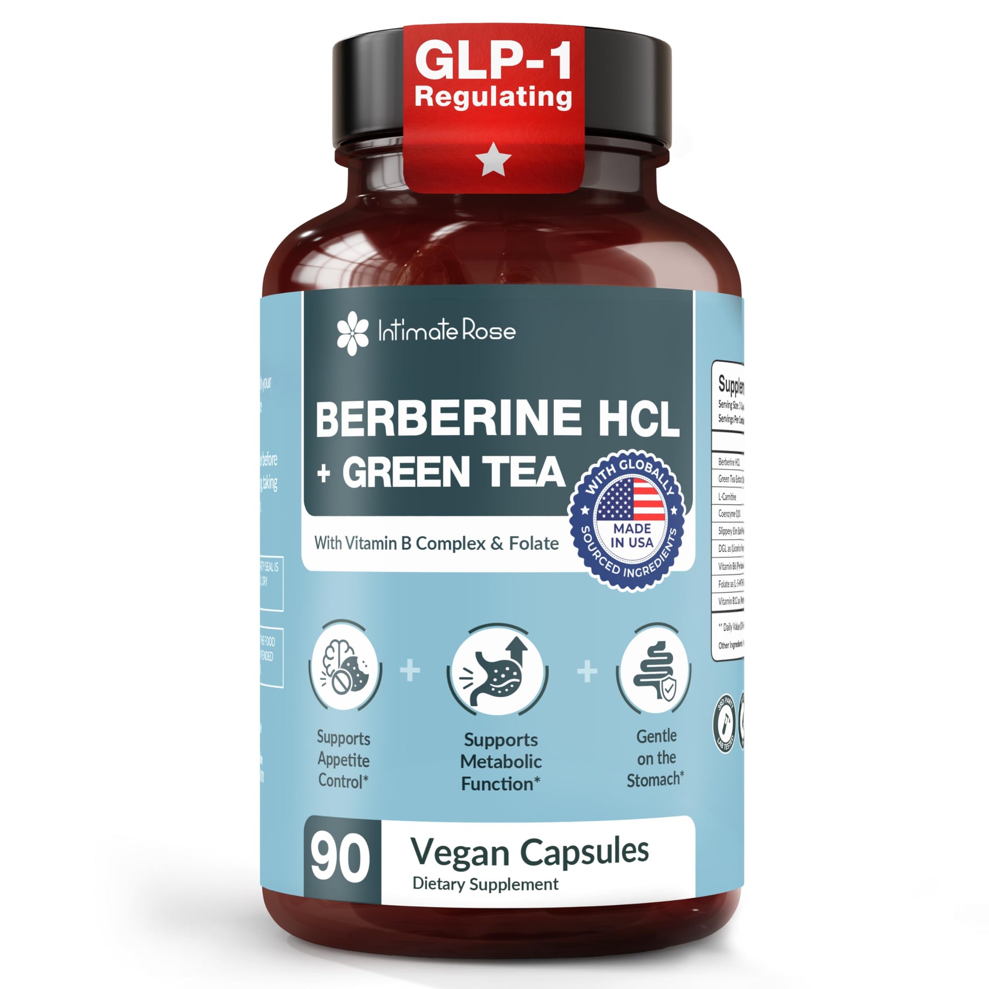 Intimate Rose Berberine HCL & Green Tea Extract Capsule 1 Count
