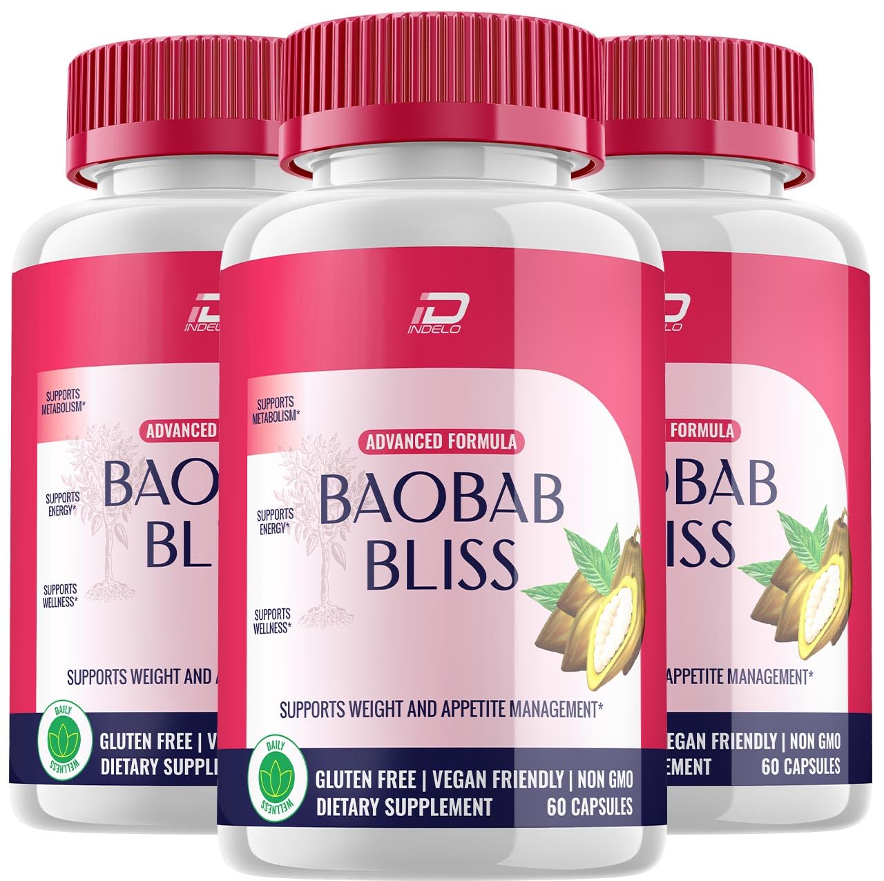 Indelo Baobab Bliss Keto Capsules, 180 Capsules
