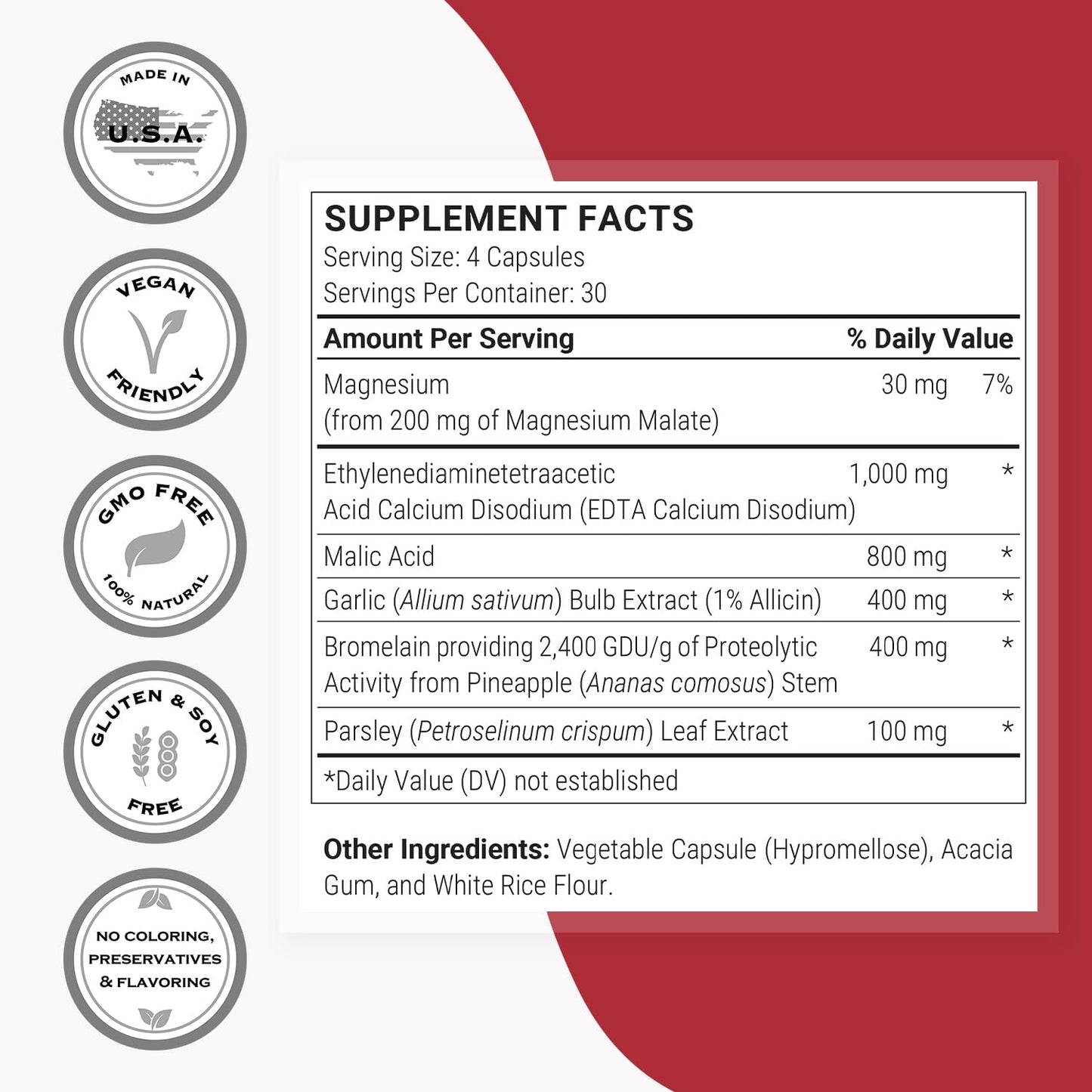Supersmart Cardio Clear Garlic EDTA Supplement, 120 Vegetarian Capsules
