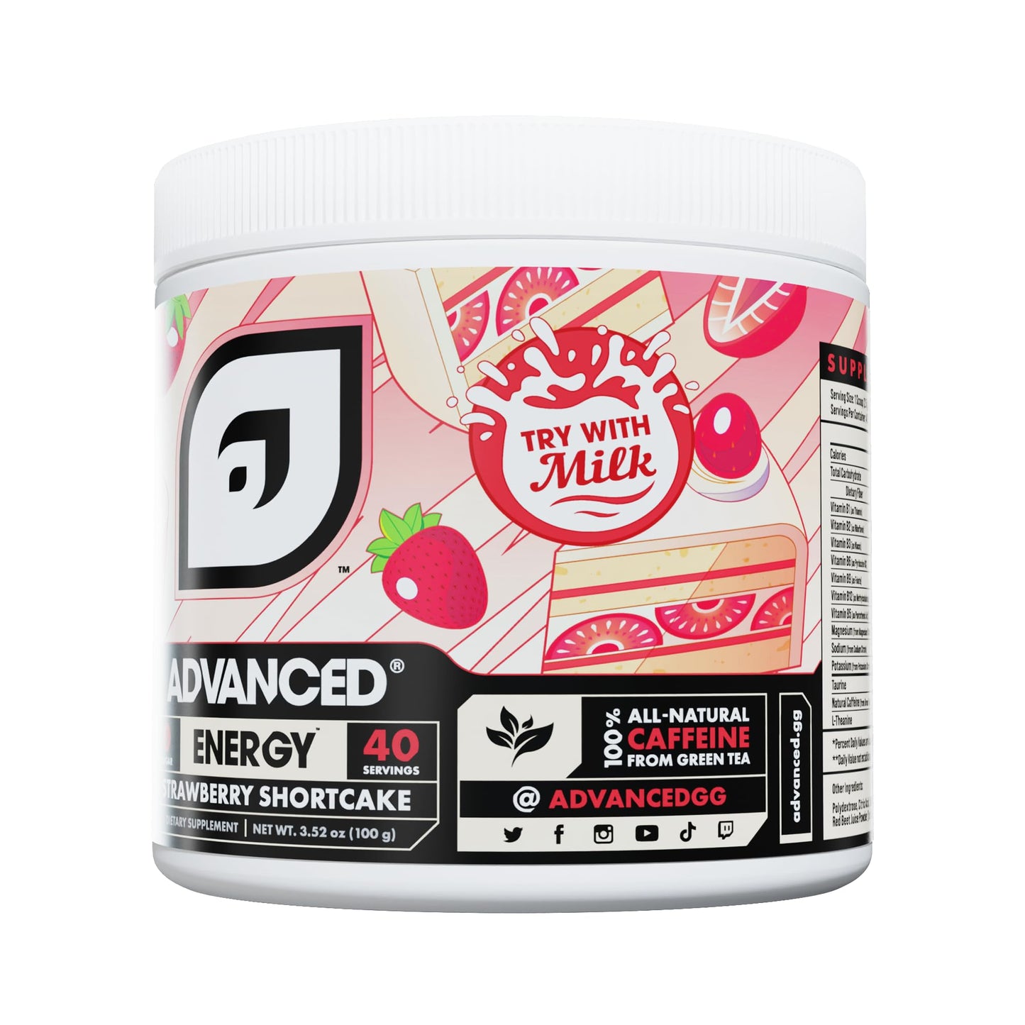 Advanced Energy - Energy Boosting Formula with Electrolytes for Hydration - L-Theanine to Combat Jitters - Sugar Free & Keto Friendly - No Maltodextrin Powder 4.58 Ounce