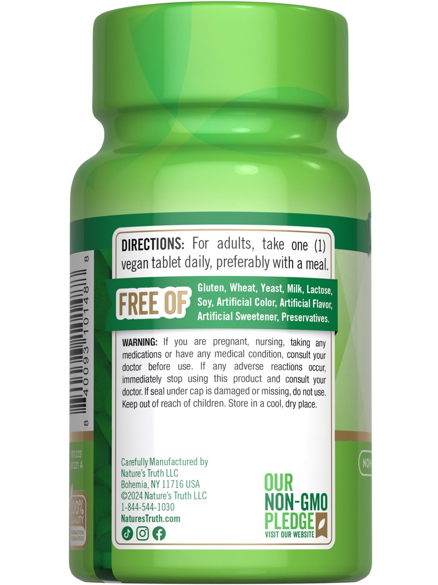 Nature's Truth Folic Acid 800 mcg, 250 Tablets