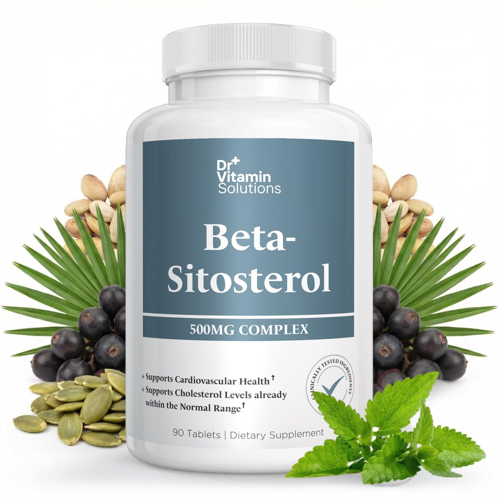 DR VITAMIN SOLUTIONS Beta-Sitosterol 500 mg Complex Tablet, 90 Tablets