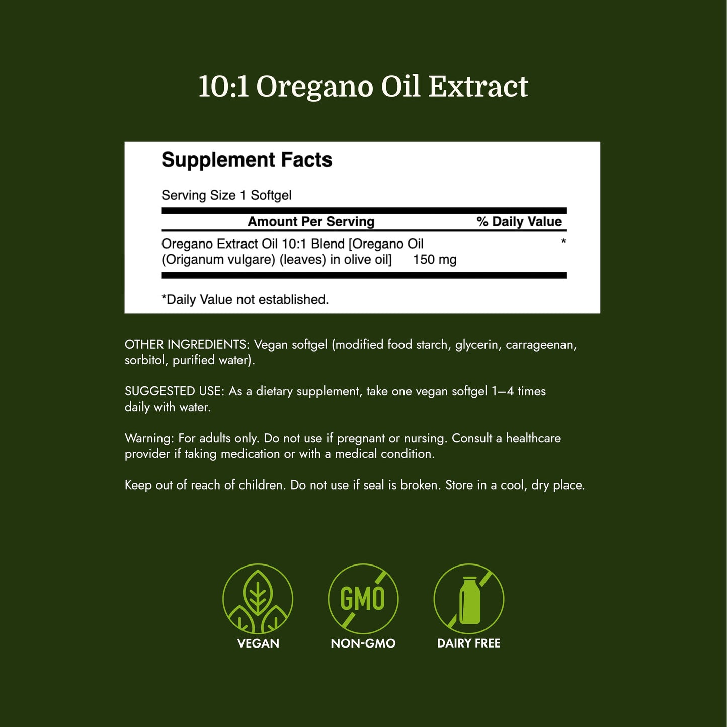 Swanson Oregano Oil 10:1 Extract Digestive and Respiratory Health Softgels 120