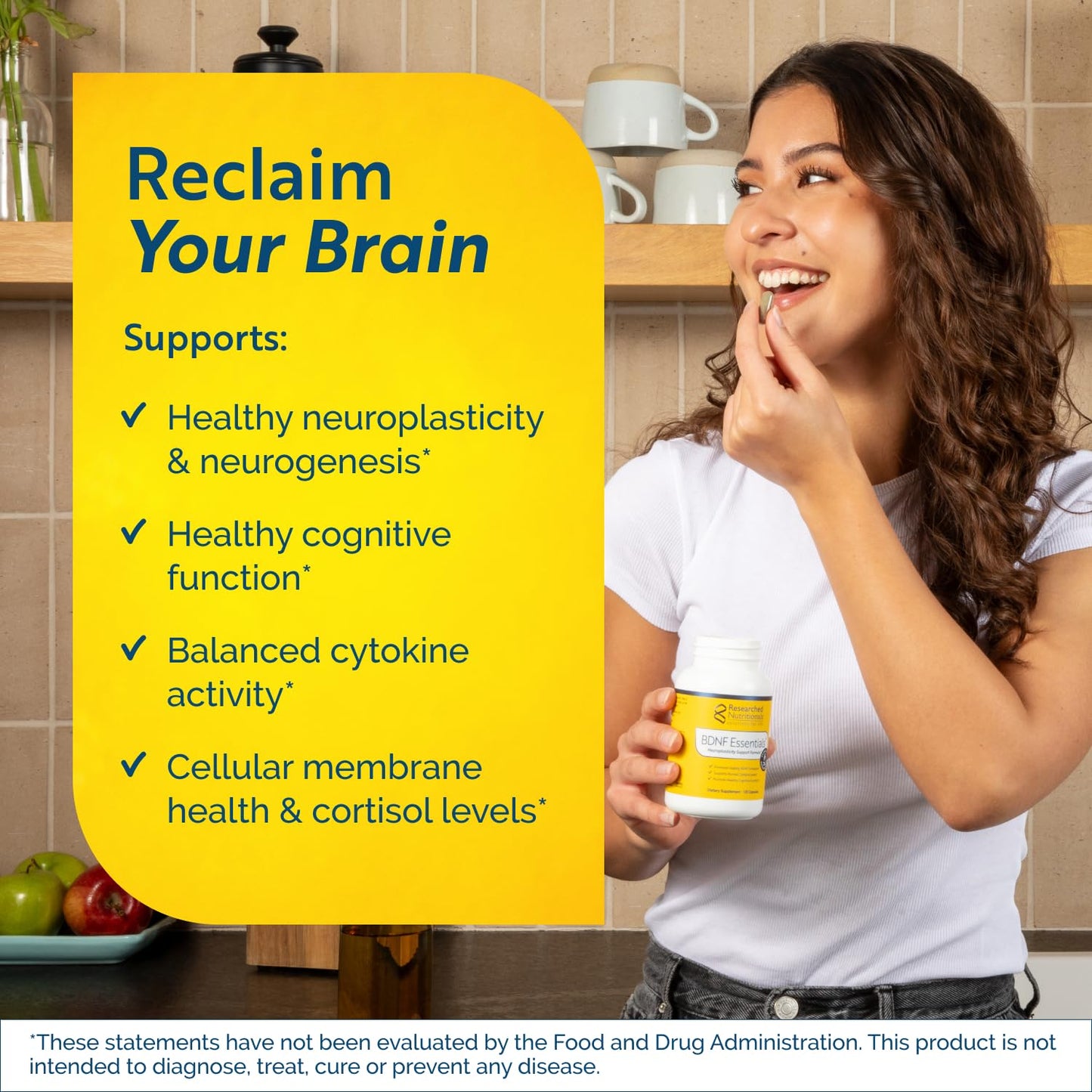 Researched Nutritionals BDNF Essentials Brain Supplement Capsule, 120 Capsules