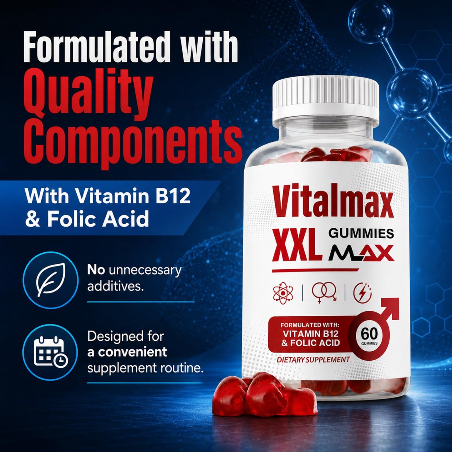 Vitalmax XXL Testosterone Booster Capsule, 1 Count