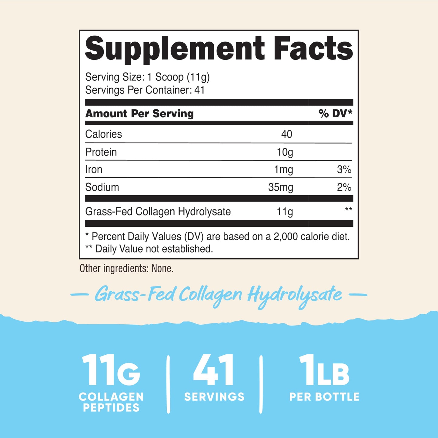Nutricost Pure Collagen Hydrolysate (Bovine) Powder, 32 Servings