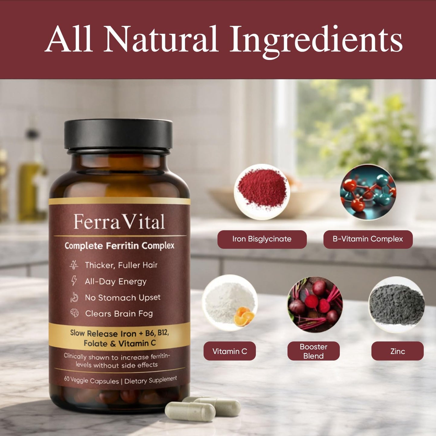 Wanciment Nivara Ferravital Ferritin Support 60 Capsules